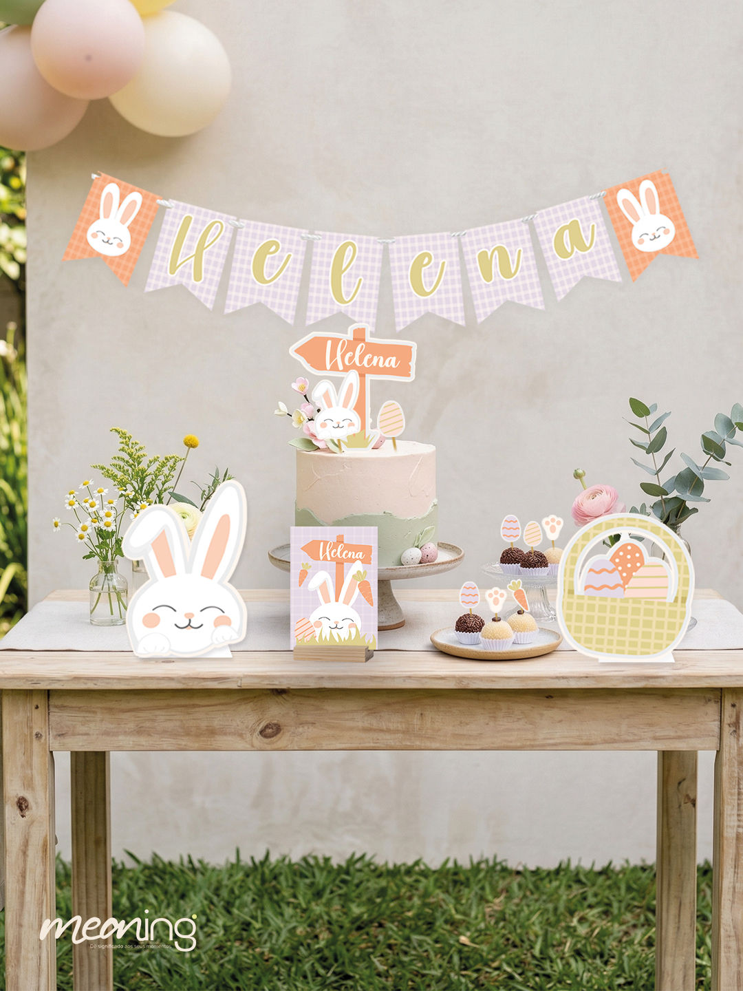 Kit Festa M Festa de Páscoa | Decoração Infantil para Mesa Média