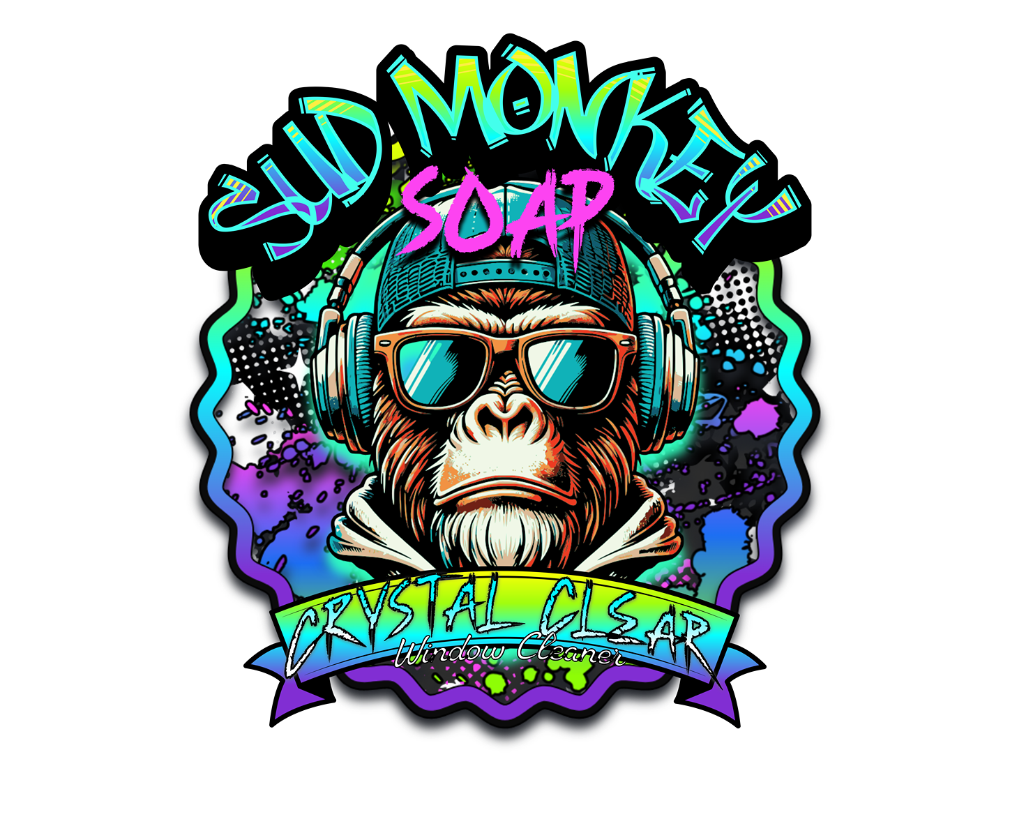 Sud Monkey Soap - Crystal Clear 16oz Window Cleaner