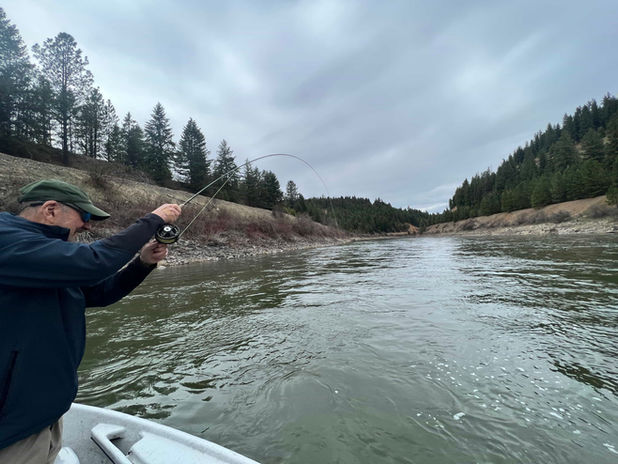 Photo of a fisherman on a Montana river