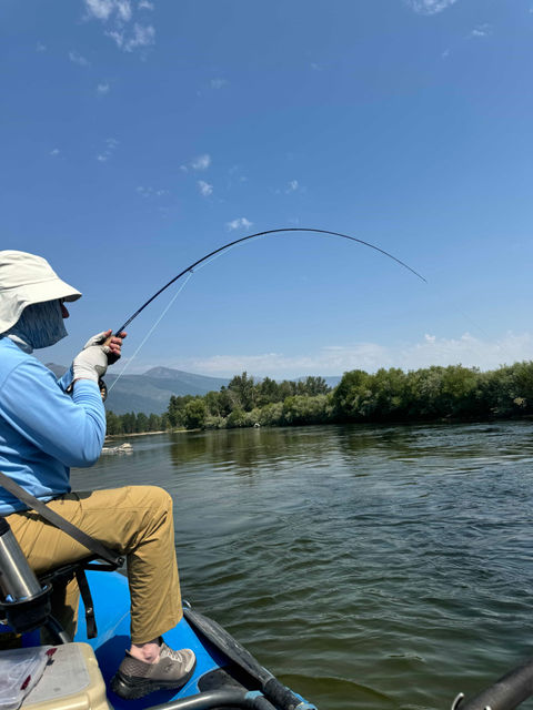 Photo of a fisherman on a Montana river