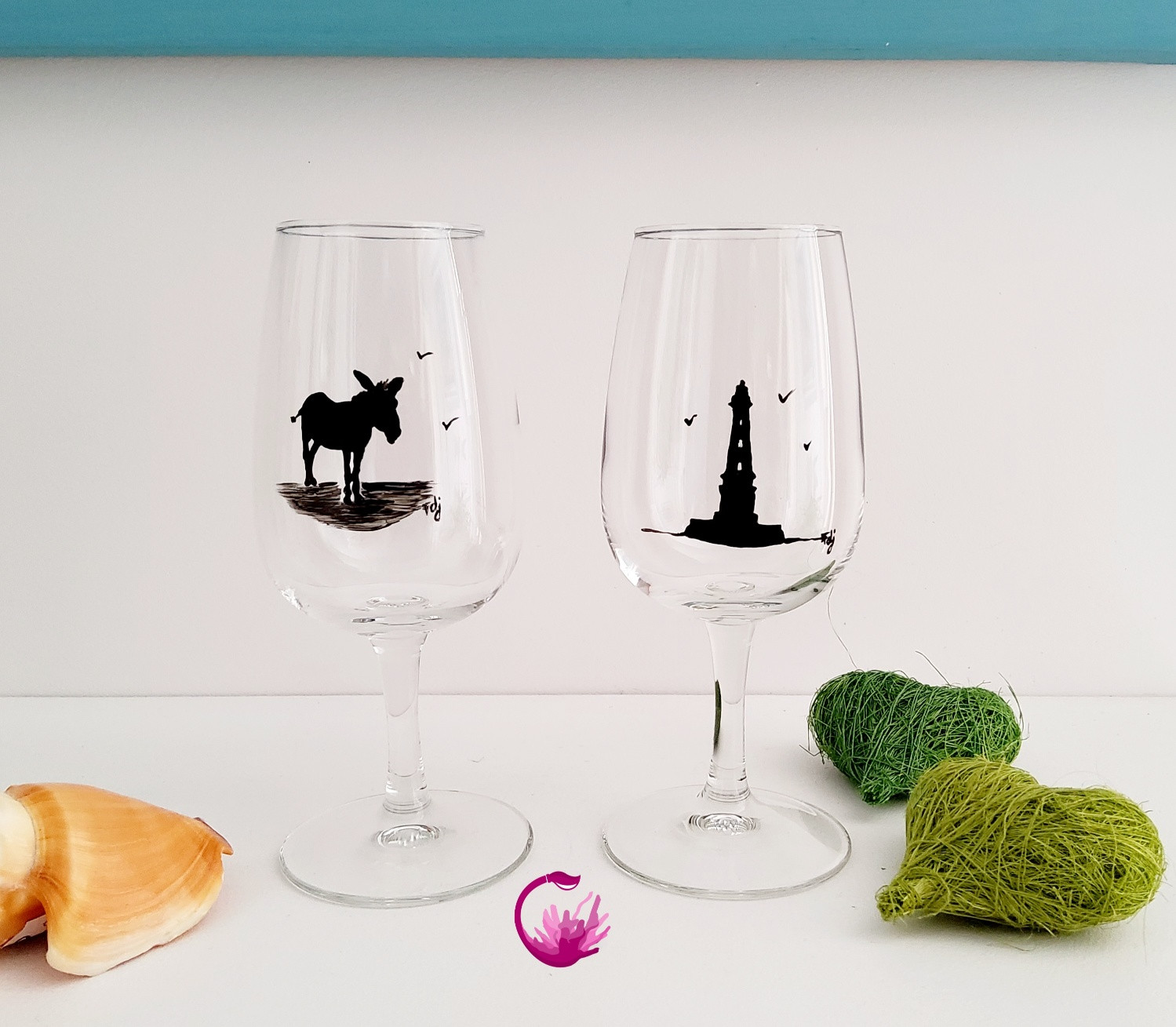Verres à pineau "Silhouettes de la Côte de Beauté"