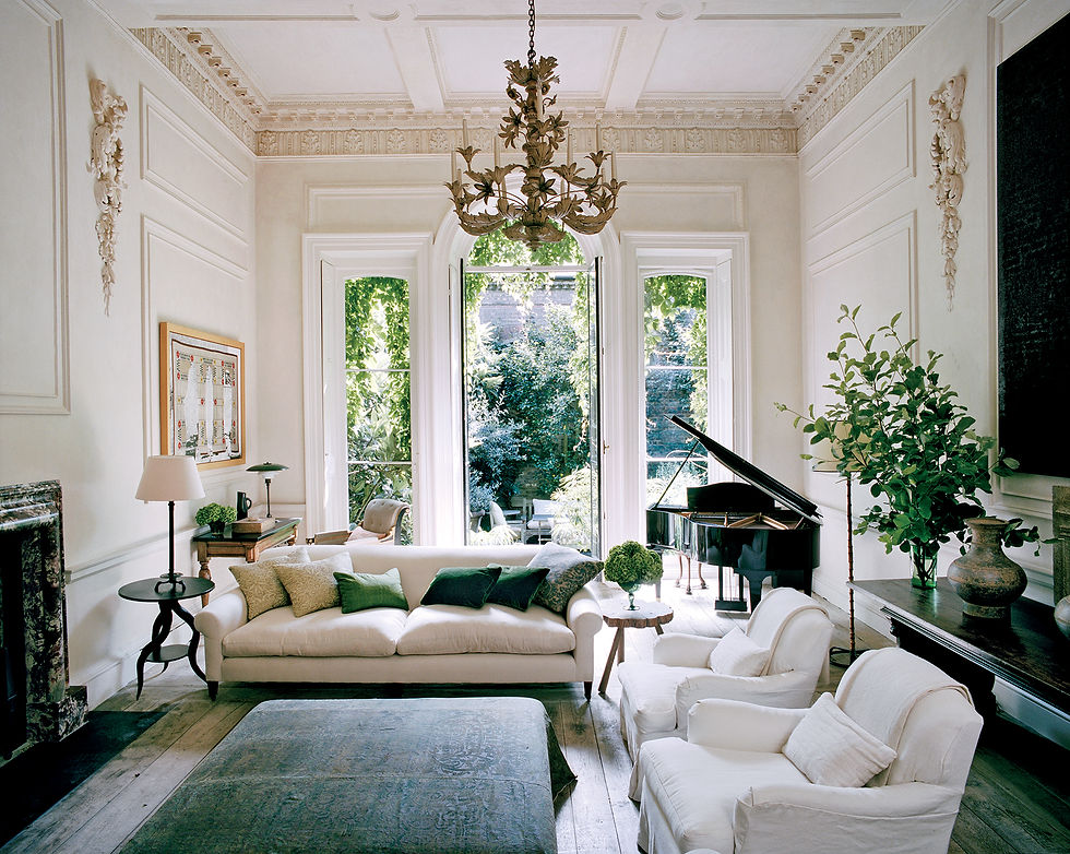 green classic livingroom.