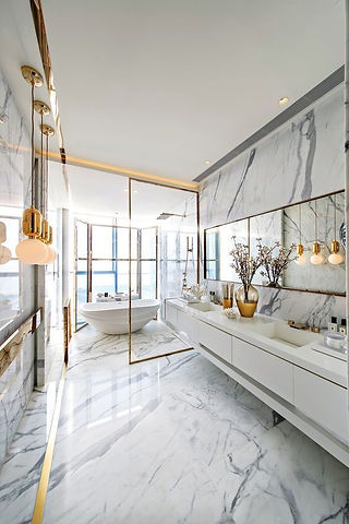 Bagno moderno in marmo