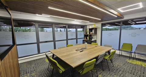 Very well equipped boardroom.