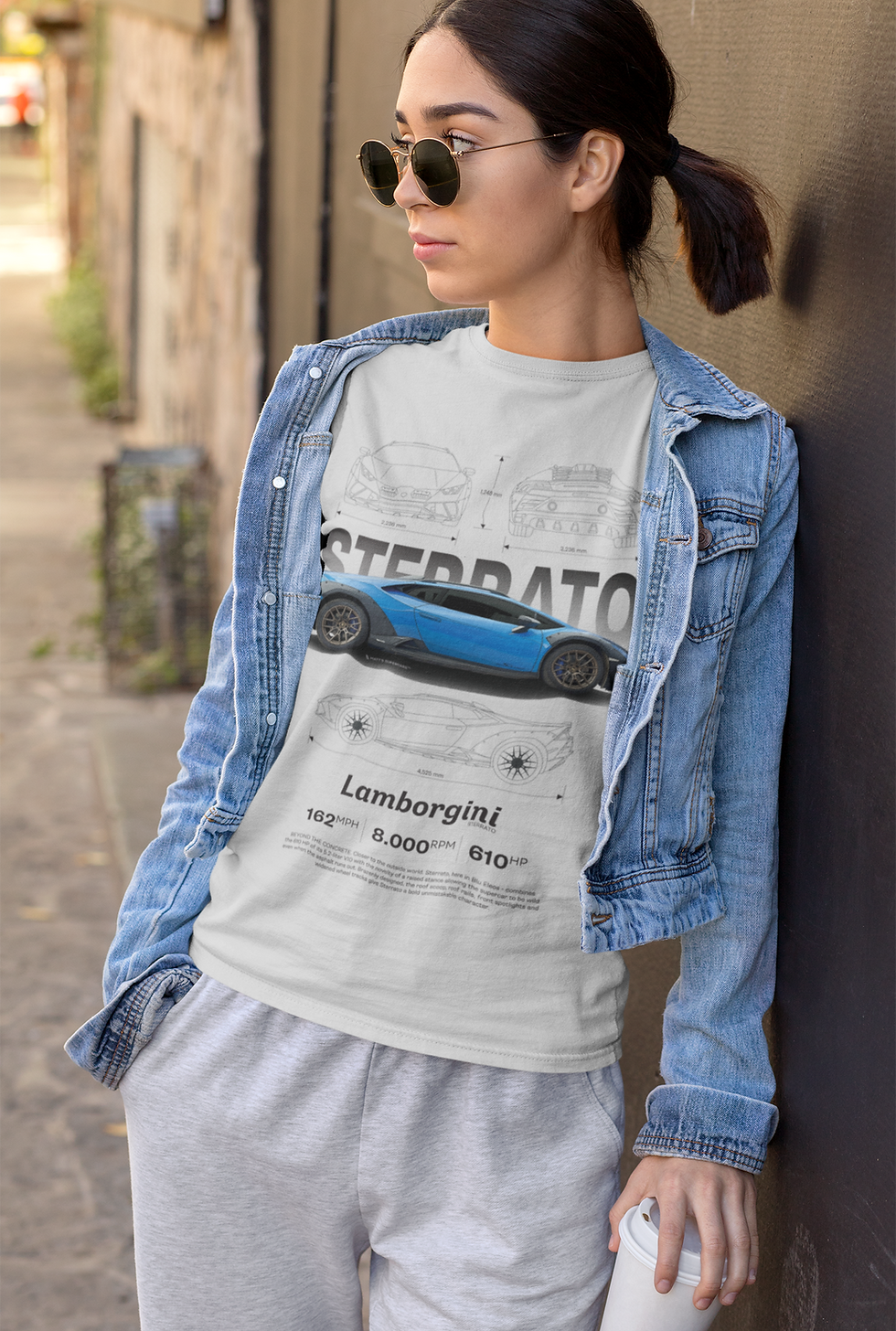 Thumbnail: Lamborghini Huracan Sterrato Unisex T Shirt Grey
