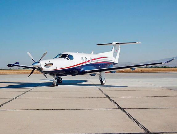 private jet turboprop on tarmac