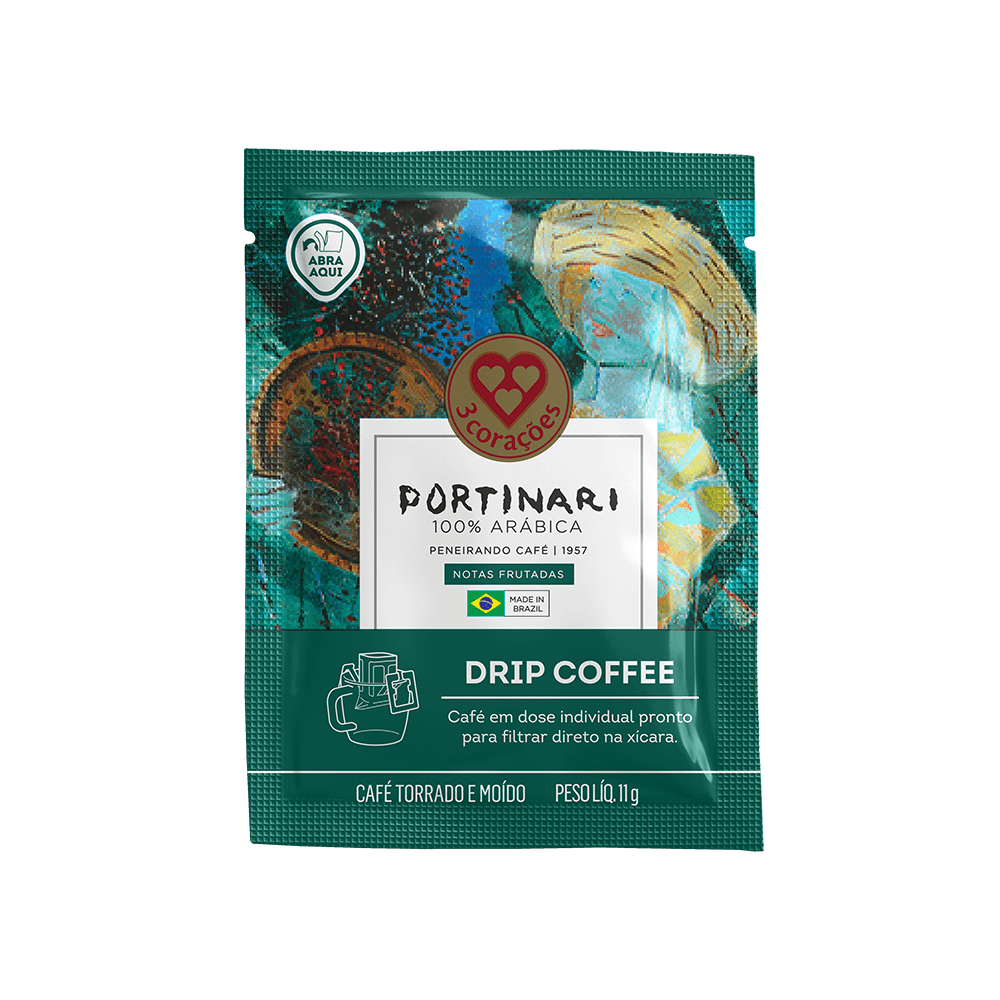 DRIP COFFEE PORTINARI 110G TRÊS CORAÇÕES