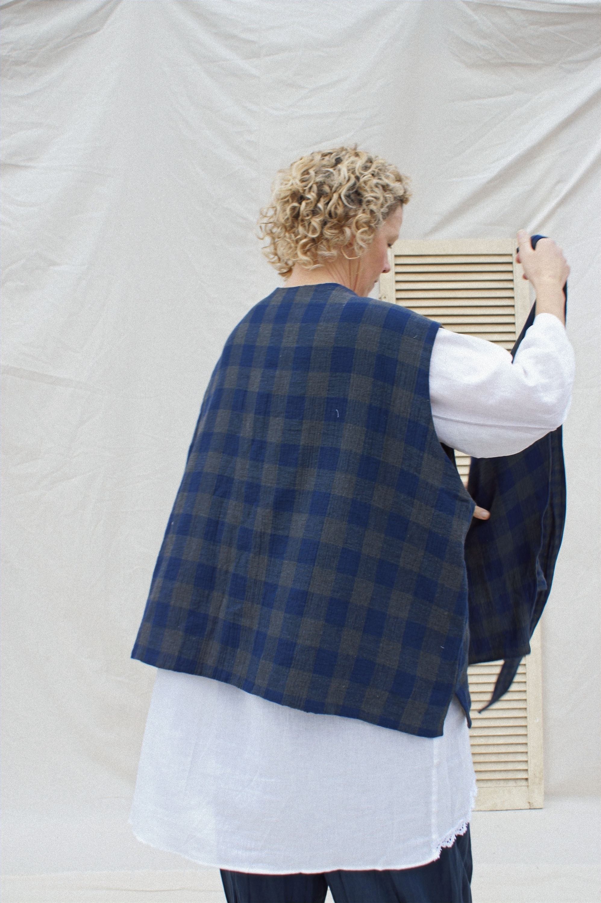 Reversible Cottton Gauze Overslop