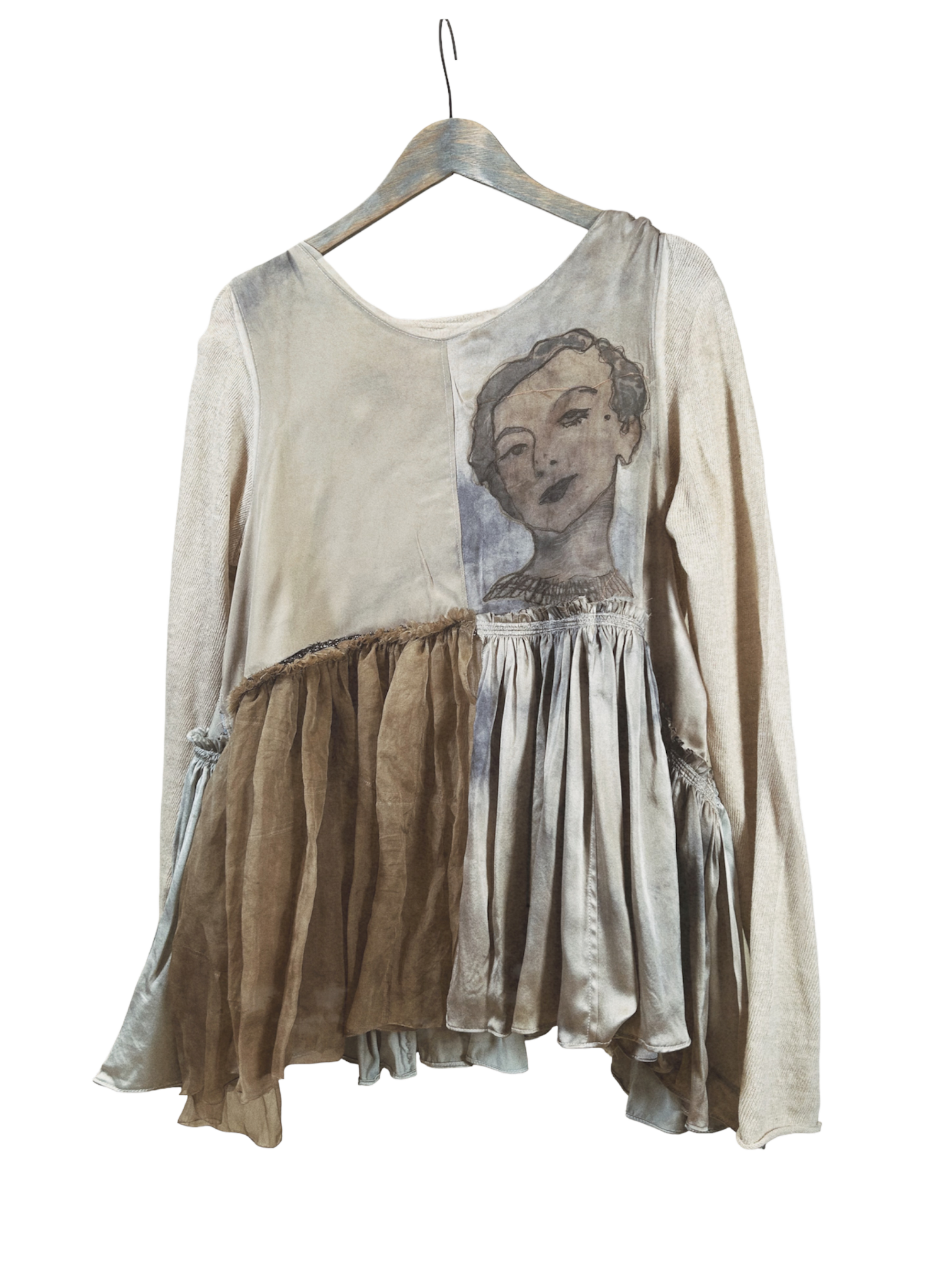 Vita Top in Pewter Silk