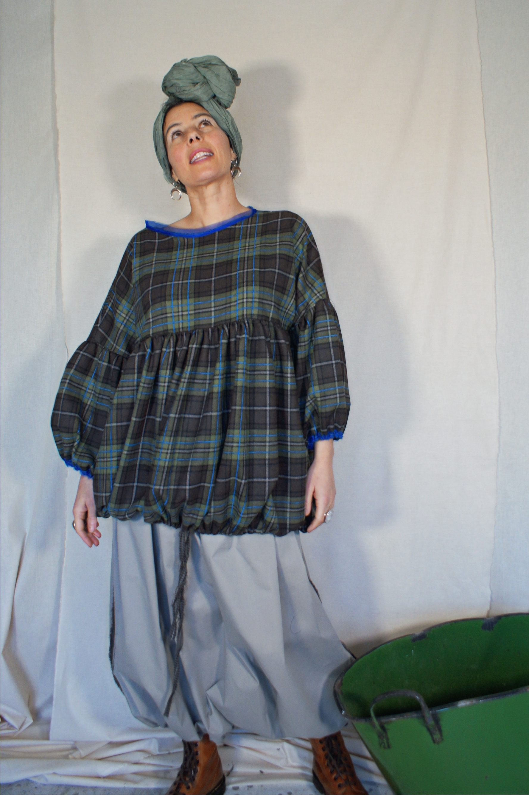 Ash Bark Flannel Hartigan Smock