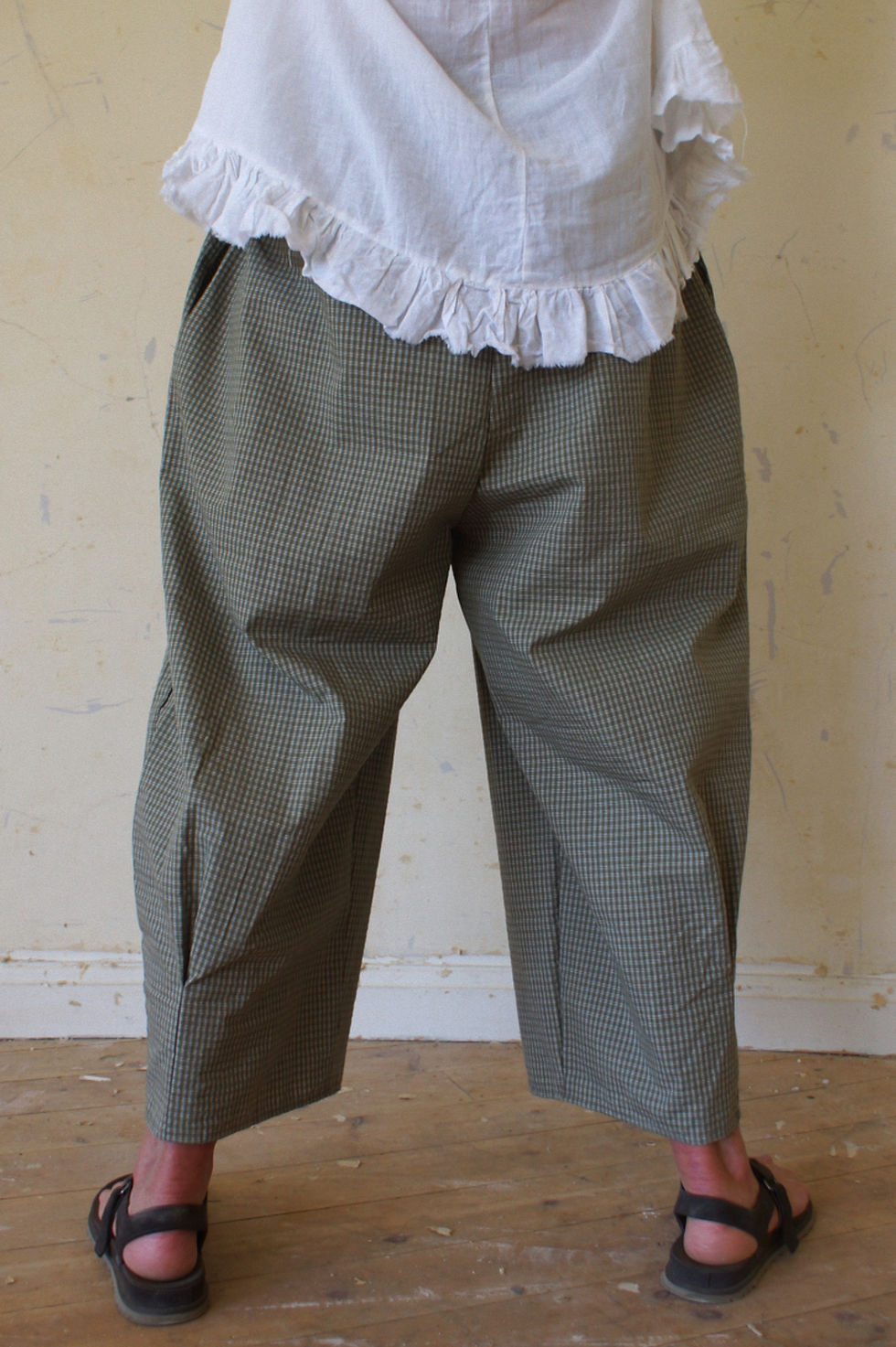 Thumbnail: Oak Moss Check Poplin Pantaloon Cocoon