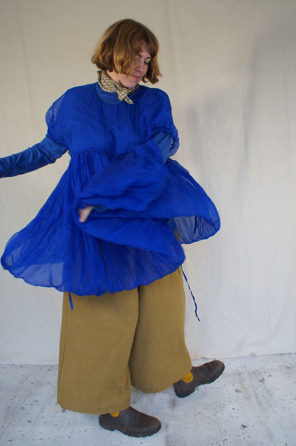 Thumbnail: Cobalt Organza Puffball Hartigan