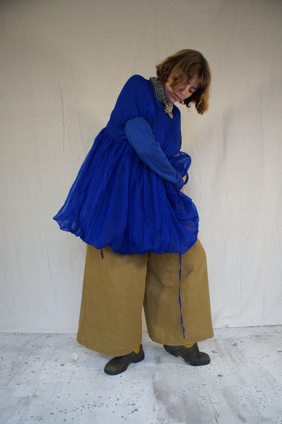 Thumbnail: Cobalt Organza Puffball Hartigan