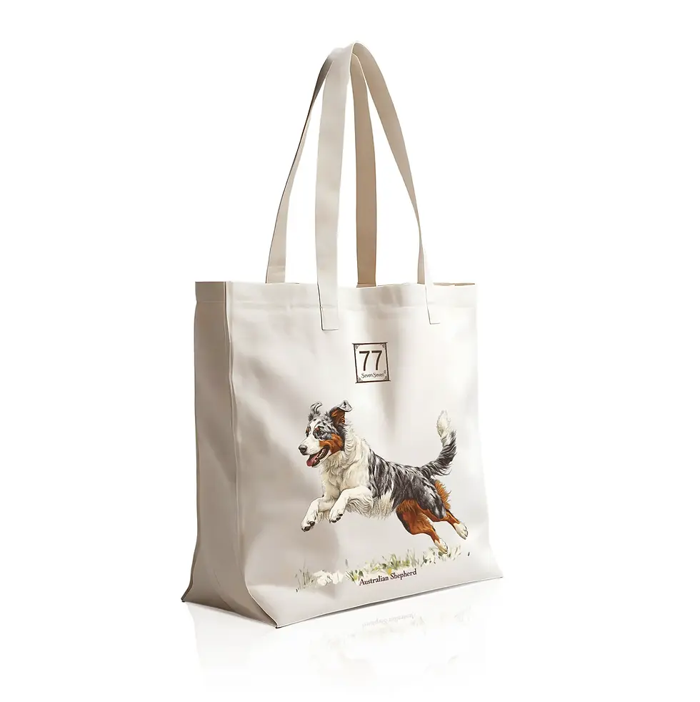 Miniatura: Australian Shepherd - cotton canvas tote bag