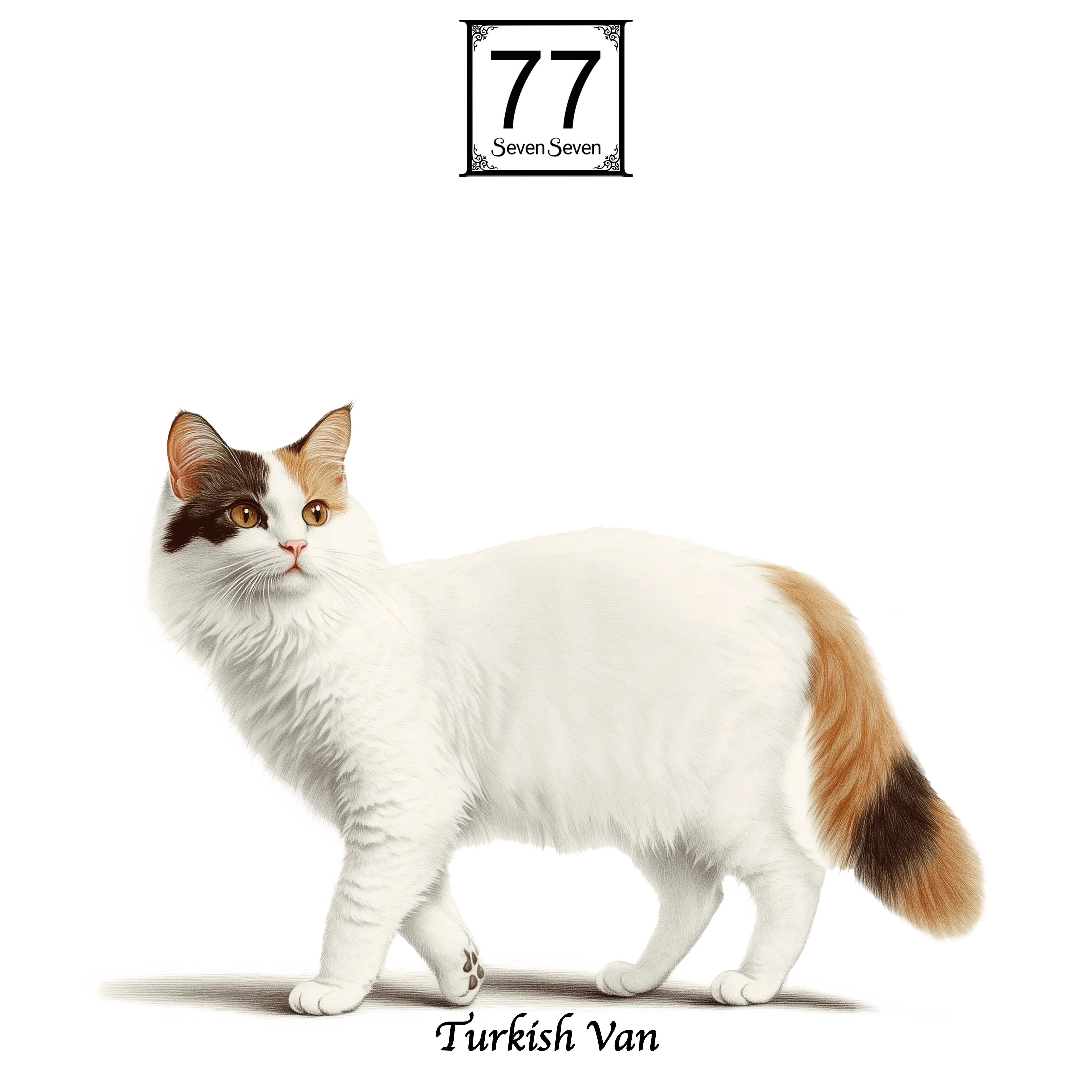Turkish Van - cotton canvas tote bag