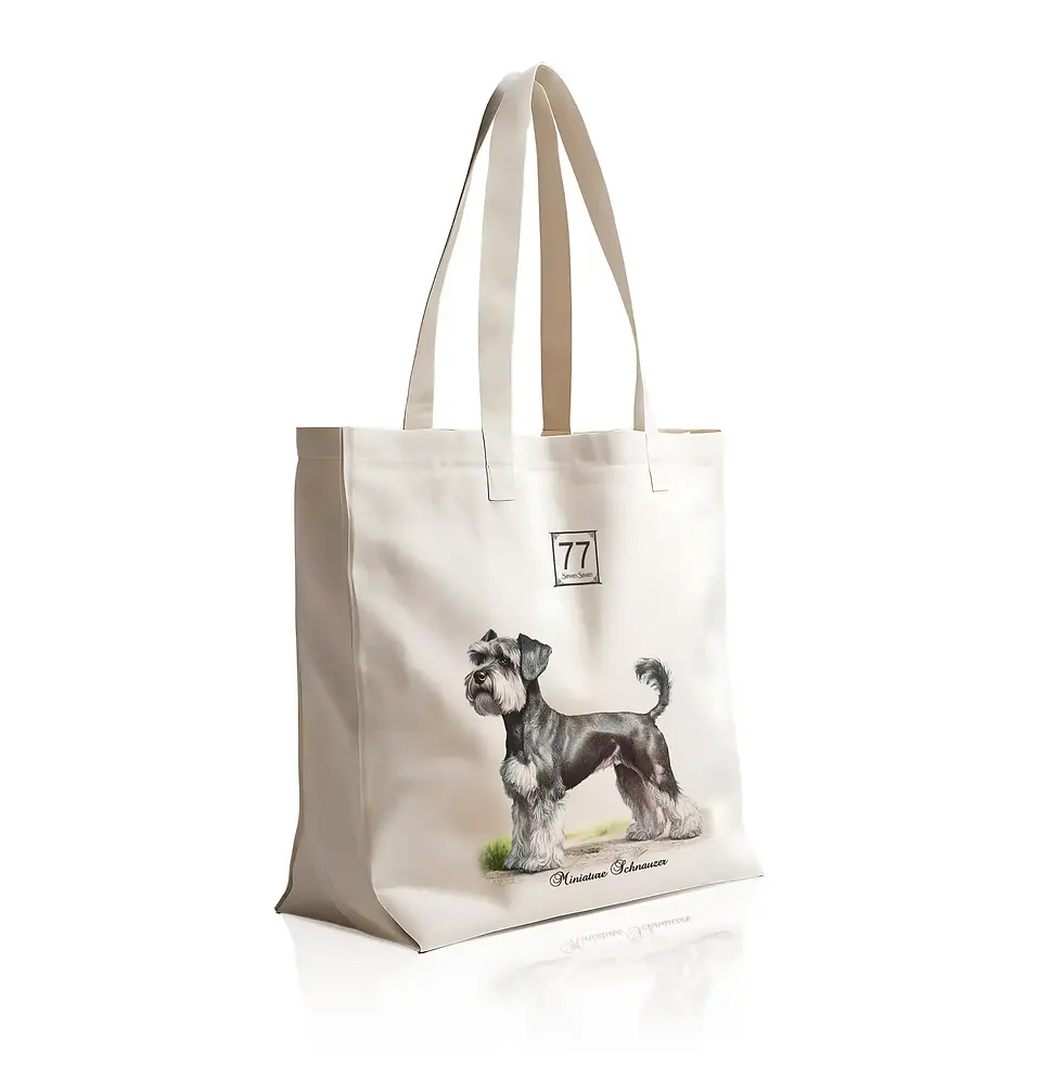 Thumbnail: Schnauzer  - cotton canvas tote bag