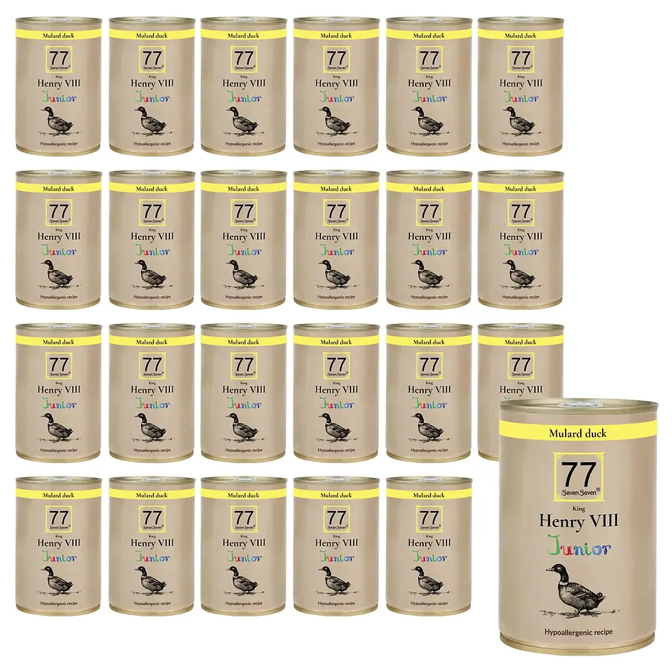 Thumbnail: Junior Henry VIII with duck 400g can