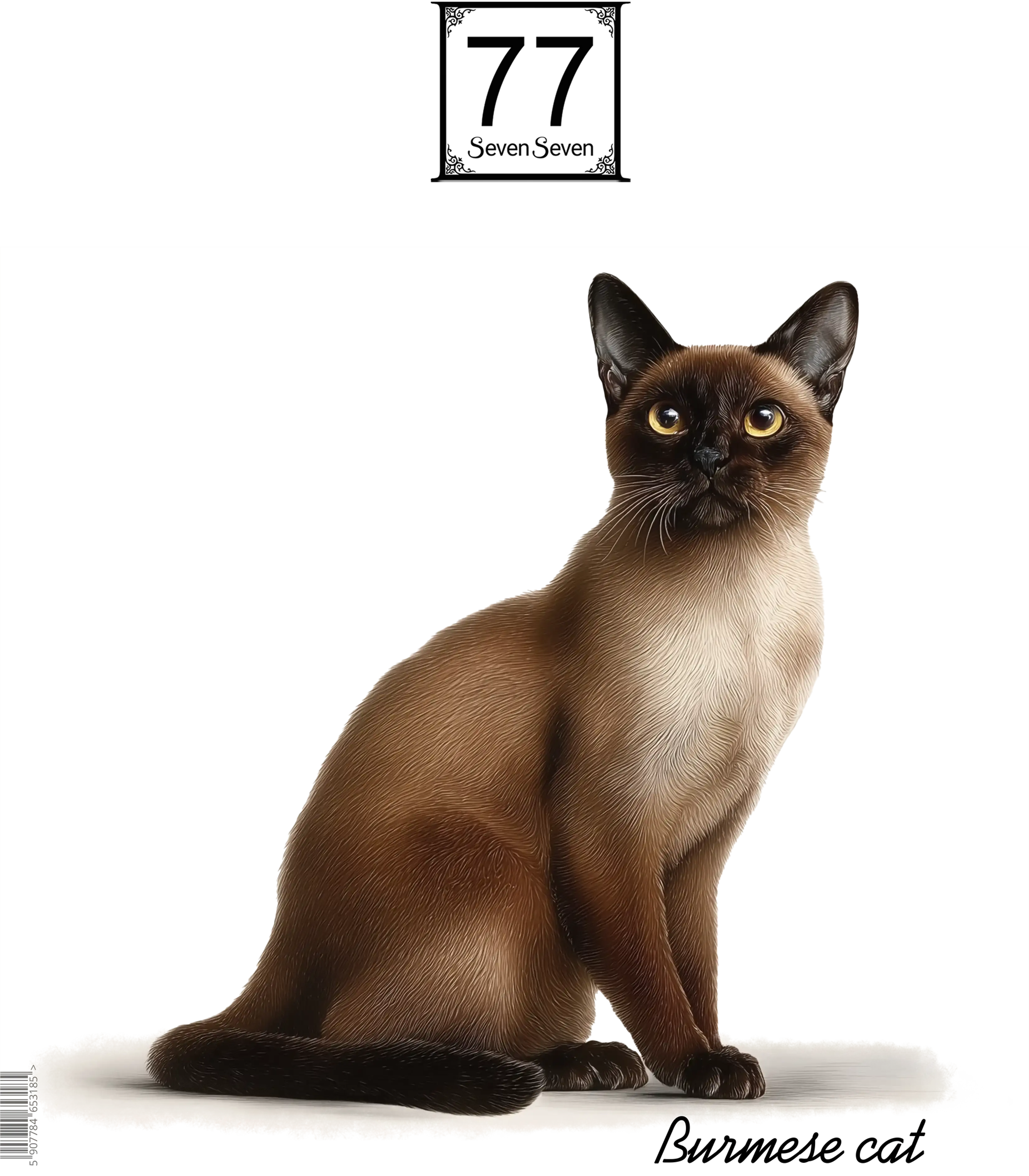 Kot Burmski (Burmese Cat) - bawełniana torba canvas