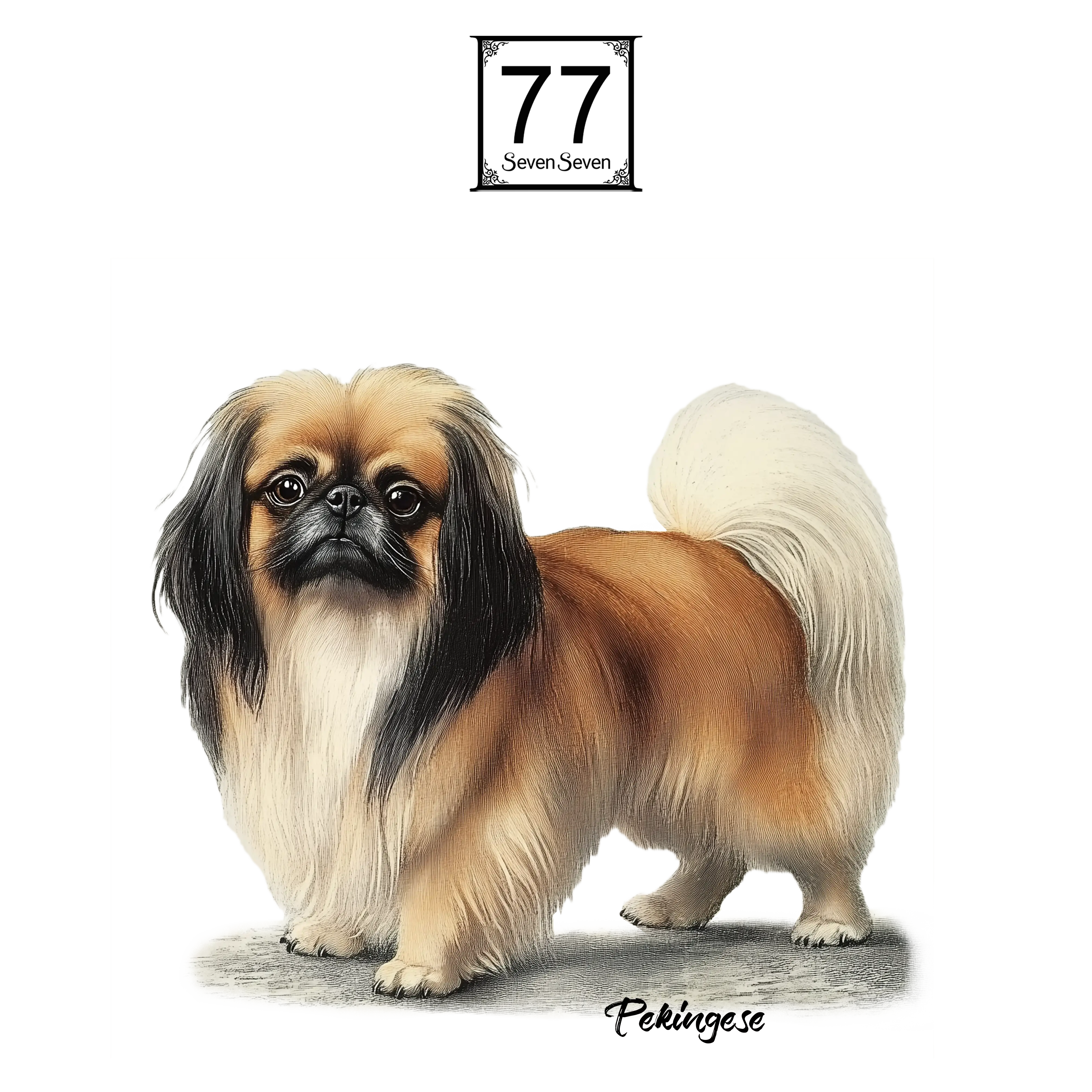 Pekingese - cotton canvas tote bag