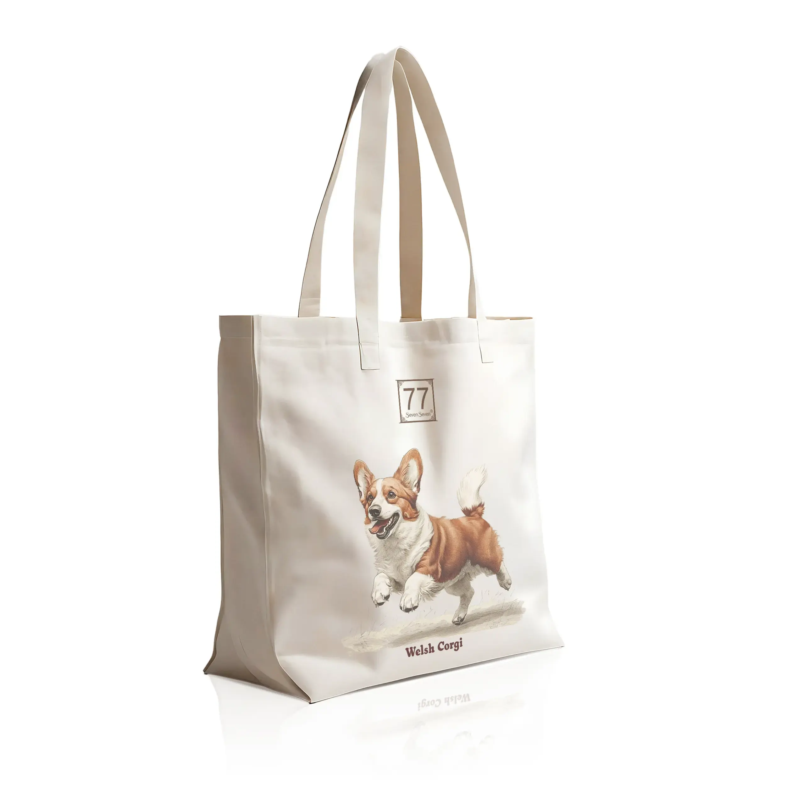 Welsh Corgi - cotton canvas tote bag