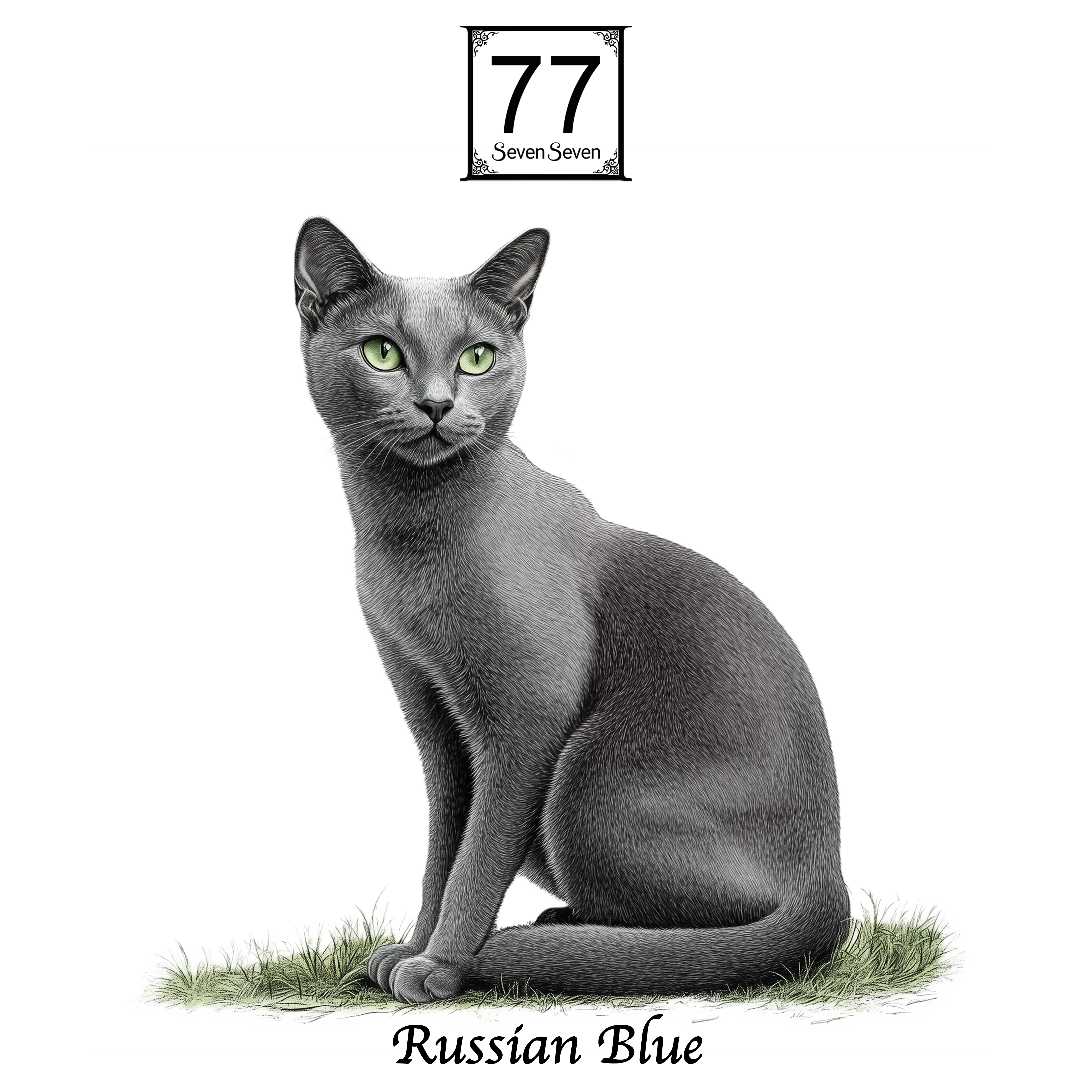 Russian Blue - cotton canvas tote bag