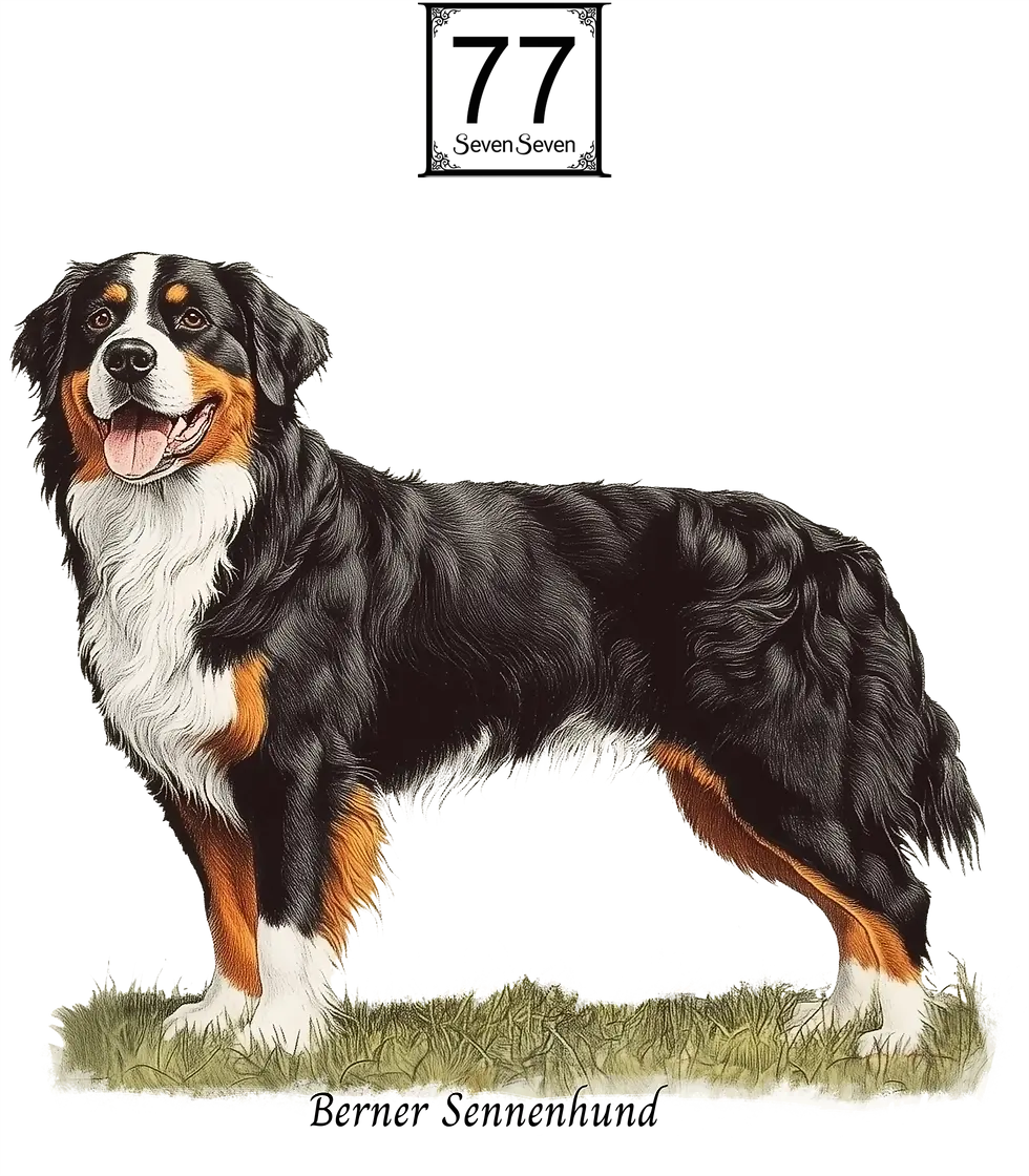 Miniatura: Bernese Mountain Dog (Berner Sennenhund) - cotton canvas tote bag