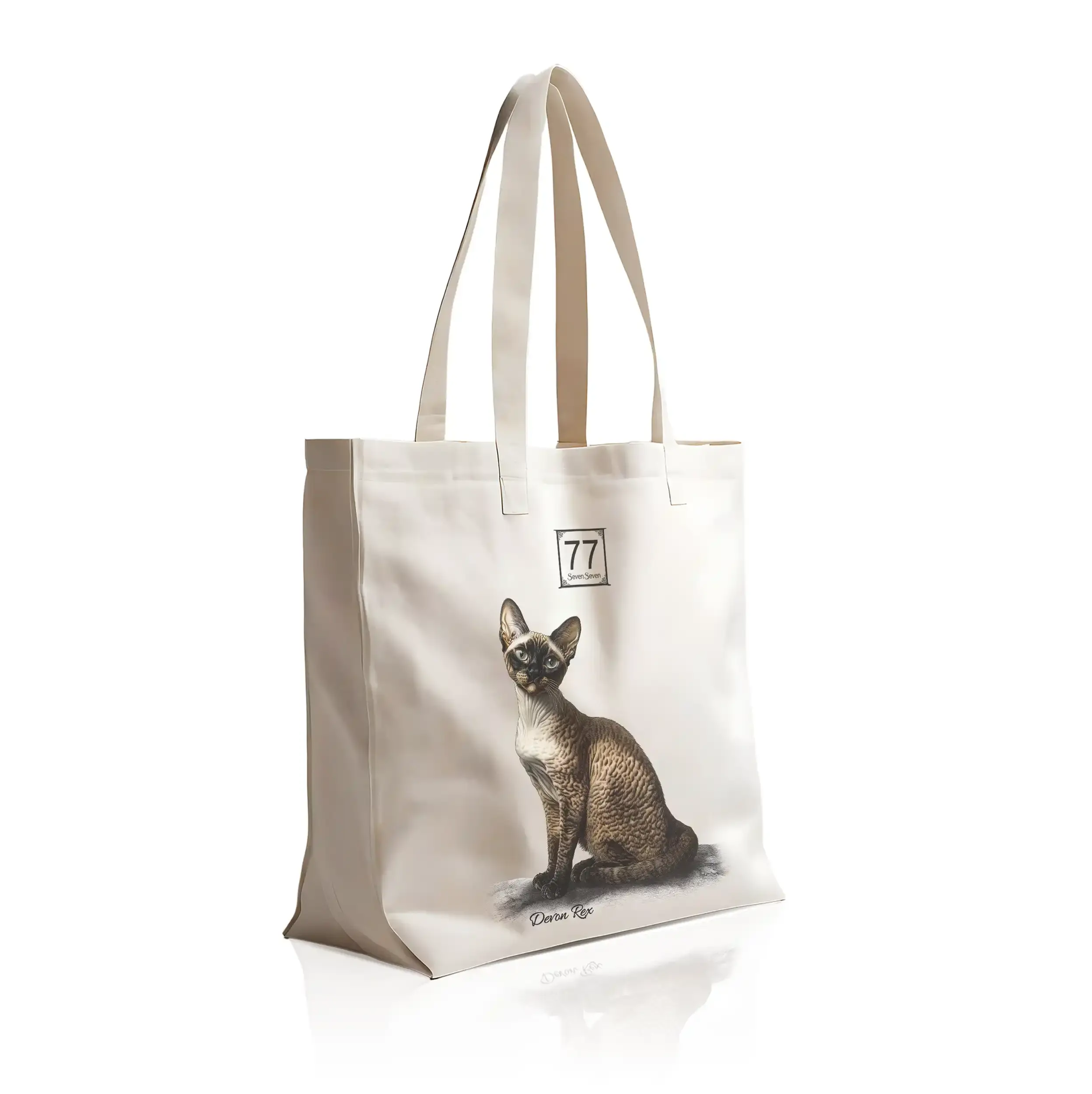 Devon Rex - cotton canvas tote bag