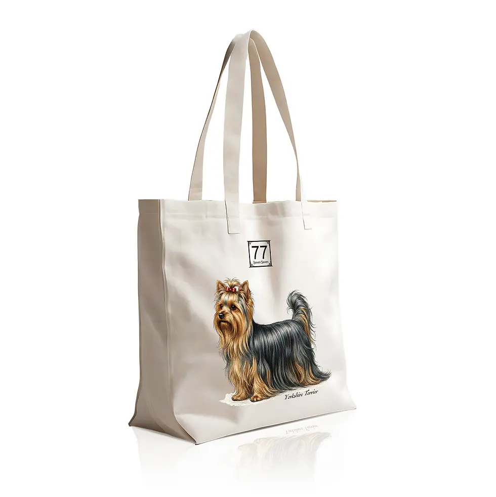 Thumbnail: Yorkshire Terrier - cotton canvas tote bag