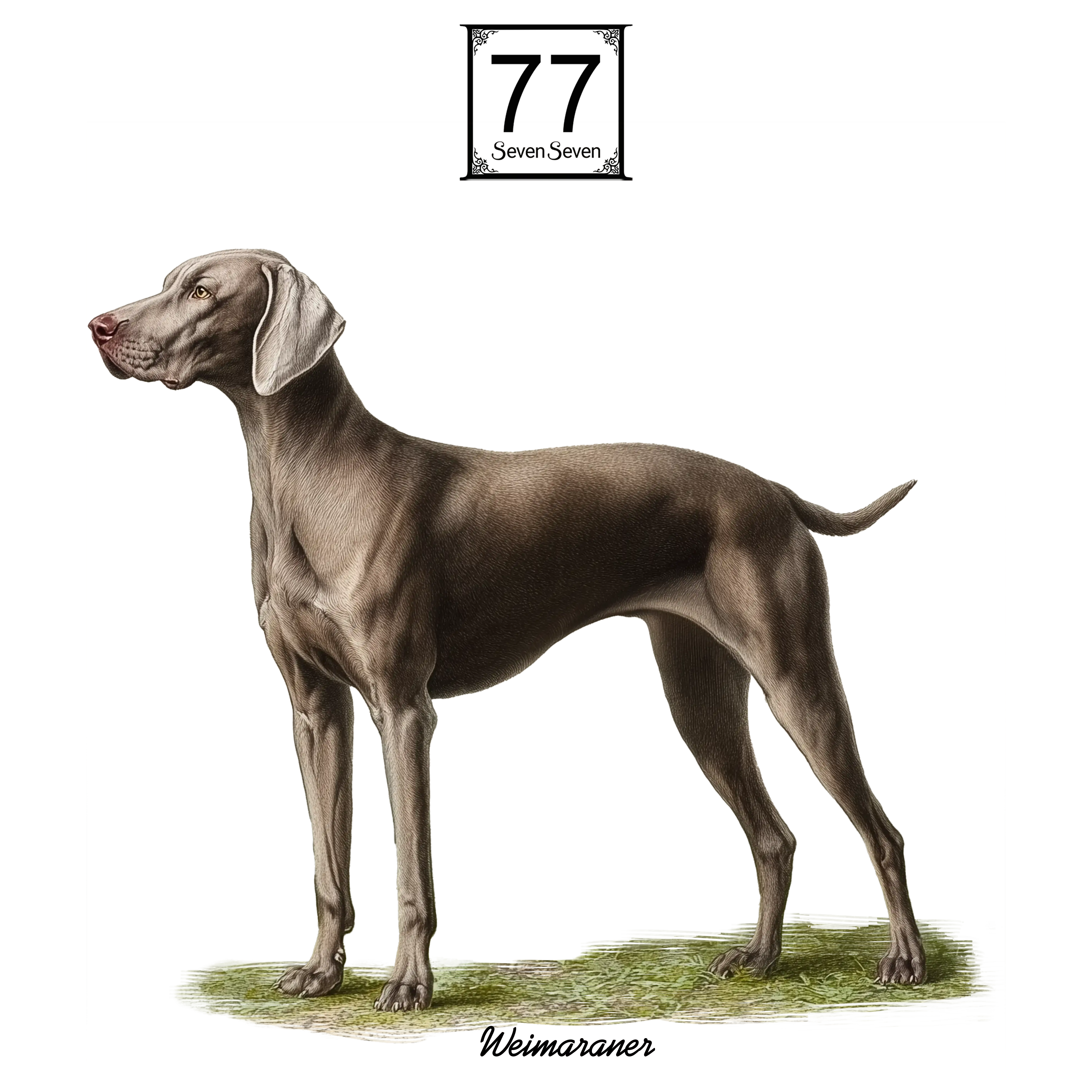 Weimaraner - cotton canvas tote bag