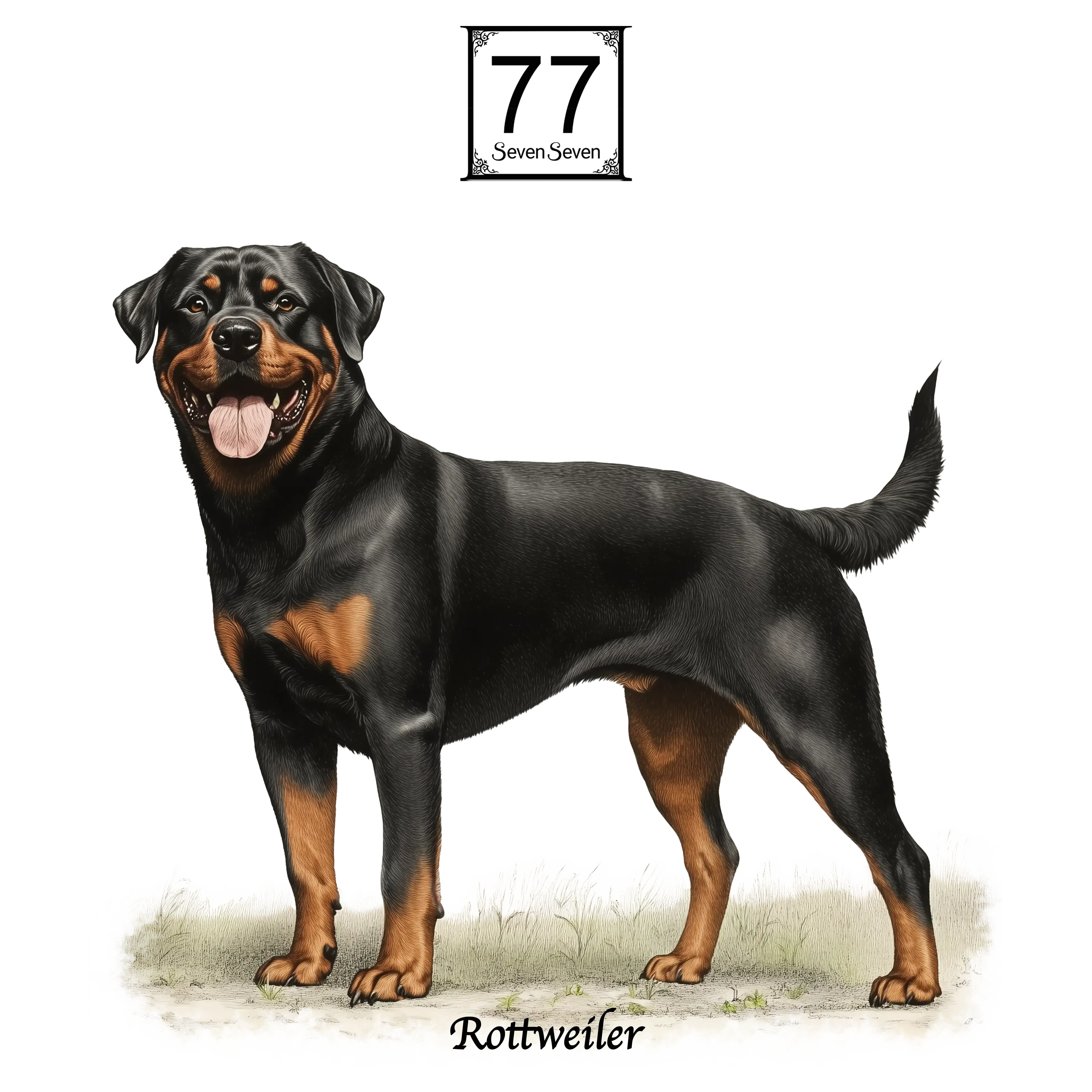 Rottweiler - cotton canvas tote bag