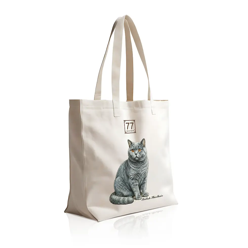 Miniatura: British Shorthair - cotton canvas tote bag