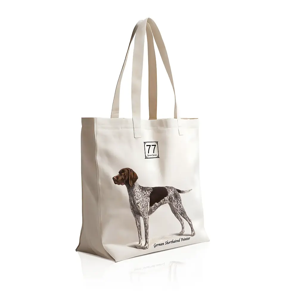 Miniaturbild: German Shorthaired Pointer - cotton canvas tote bag