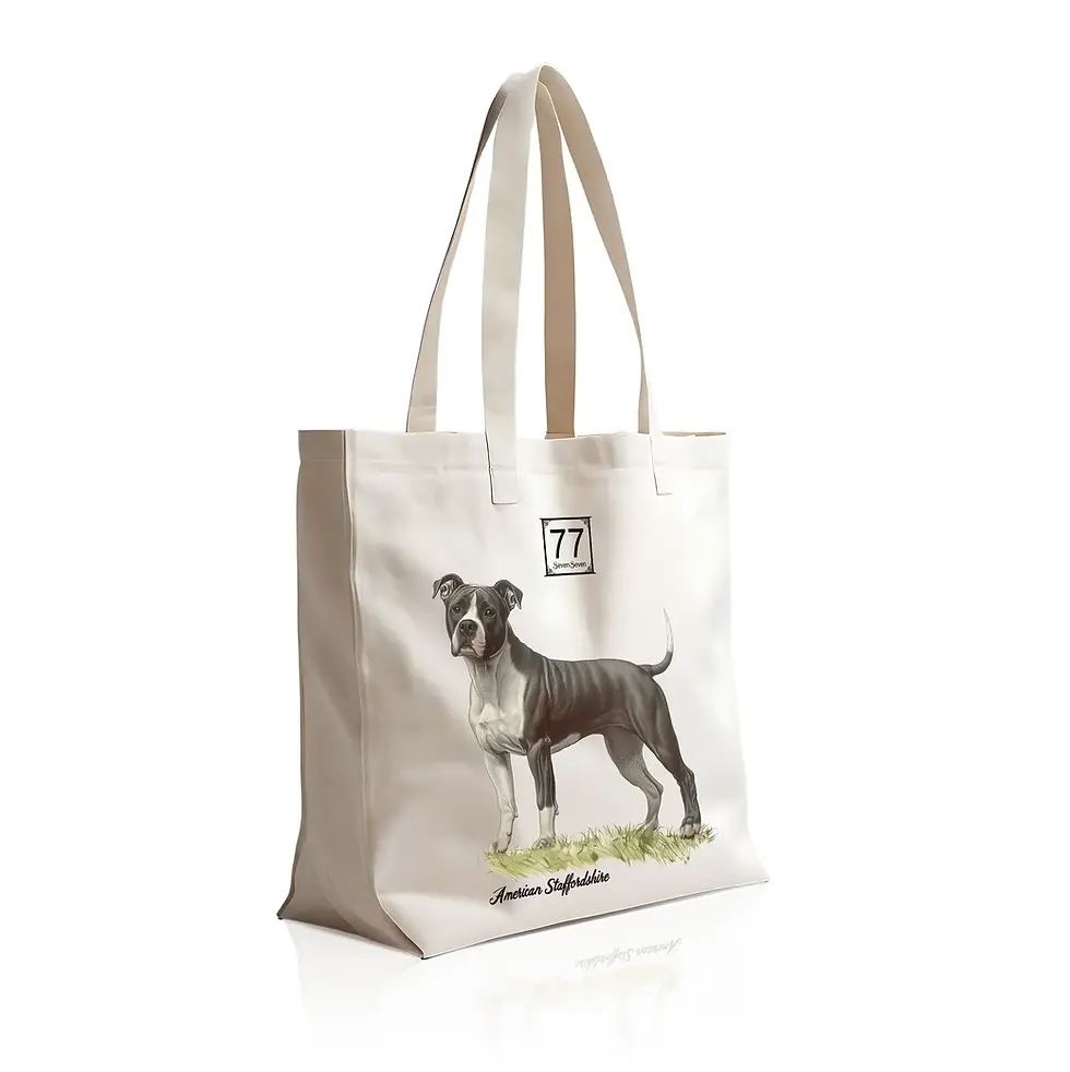 Miniaturbild: AmStaff (American Staffordshire) - cotton canvas tote bag