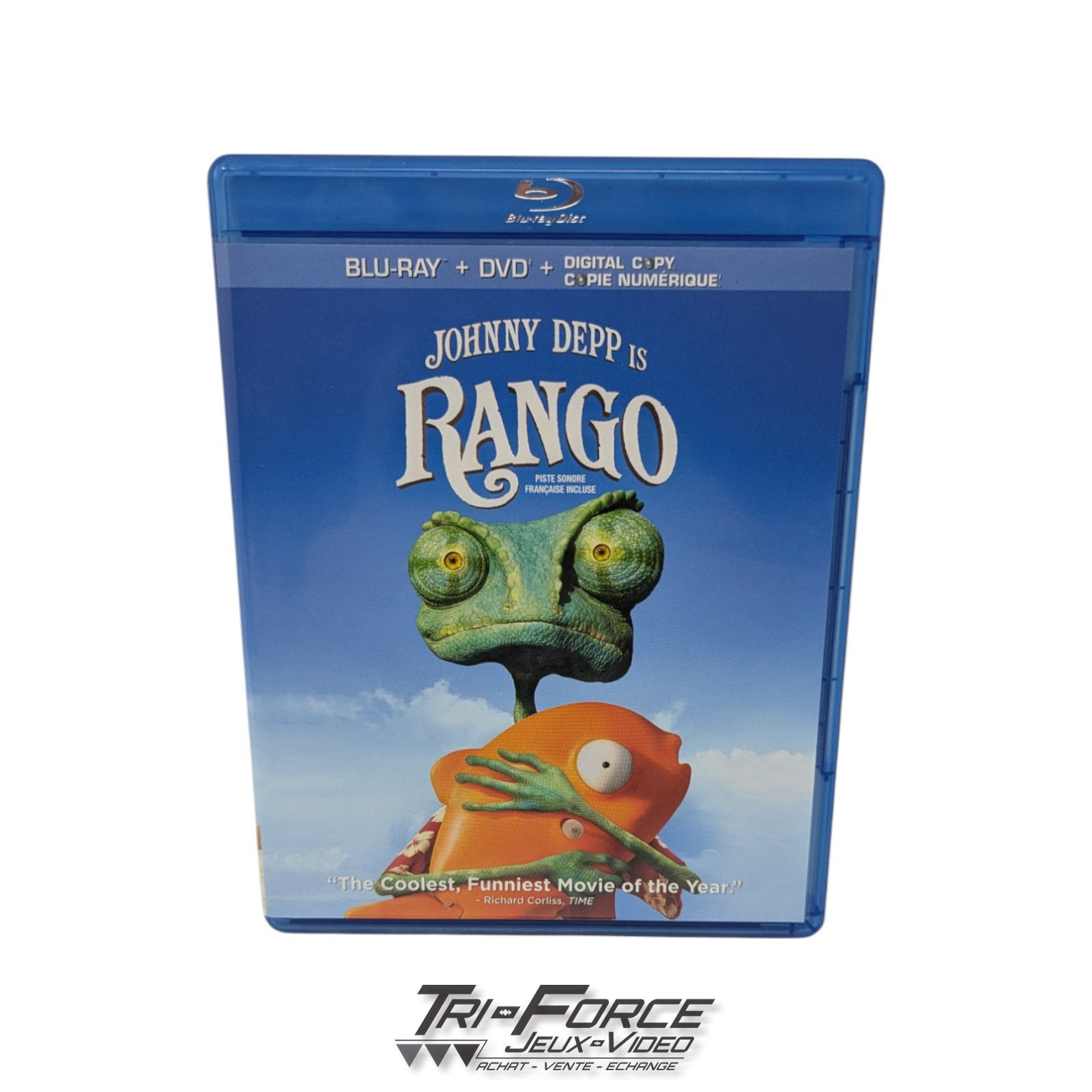 Rango (Blu-ray/DVD 2-Disc Set, 2011) Movie Bilingual , Tested ! Free Shipping