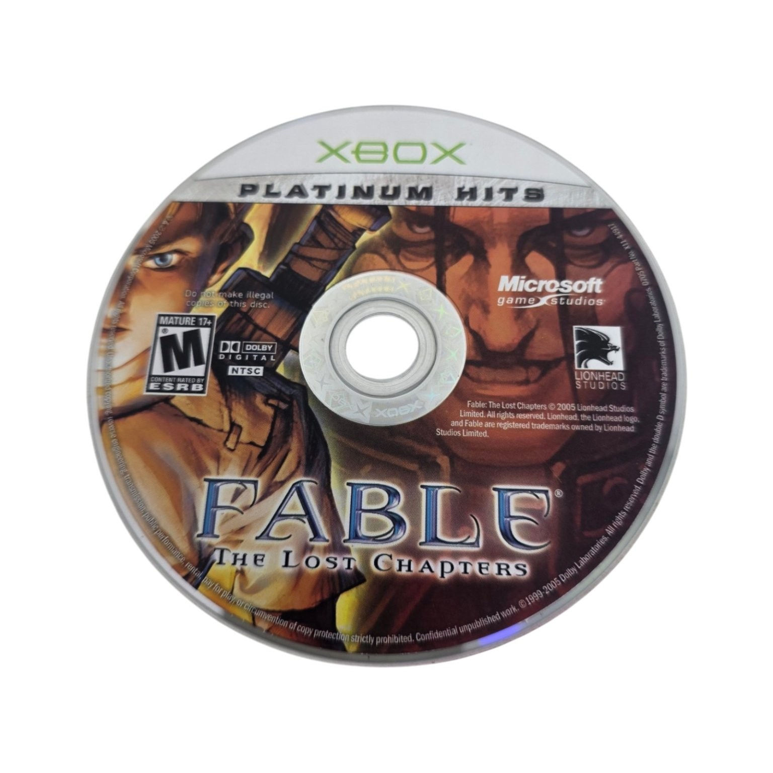 Fable: The Lost Chapters Platinum Hits Xbox Game/CD Only