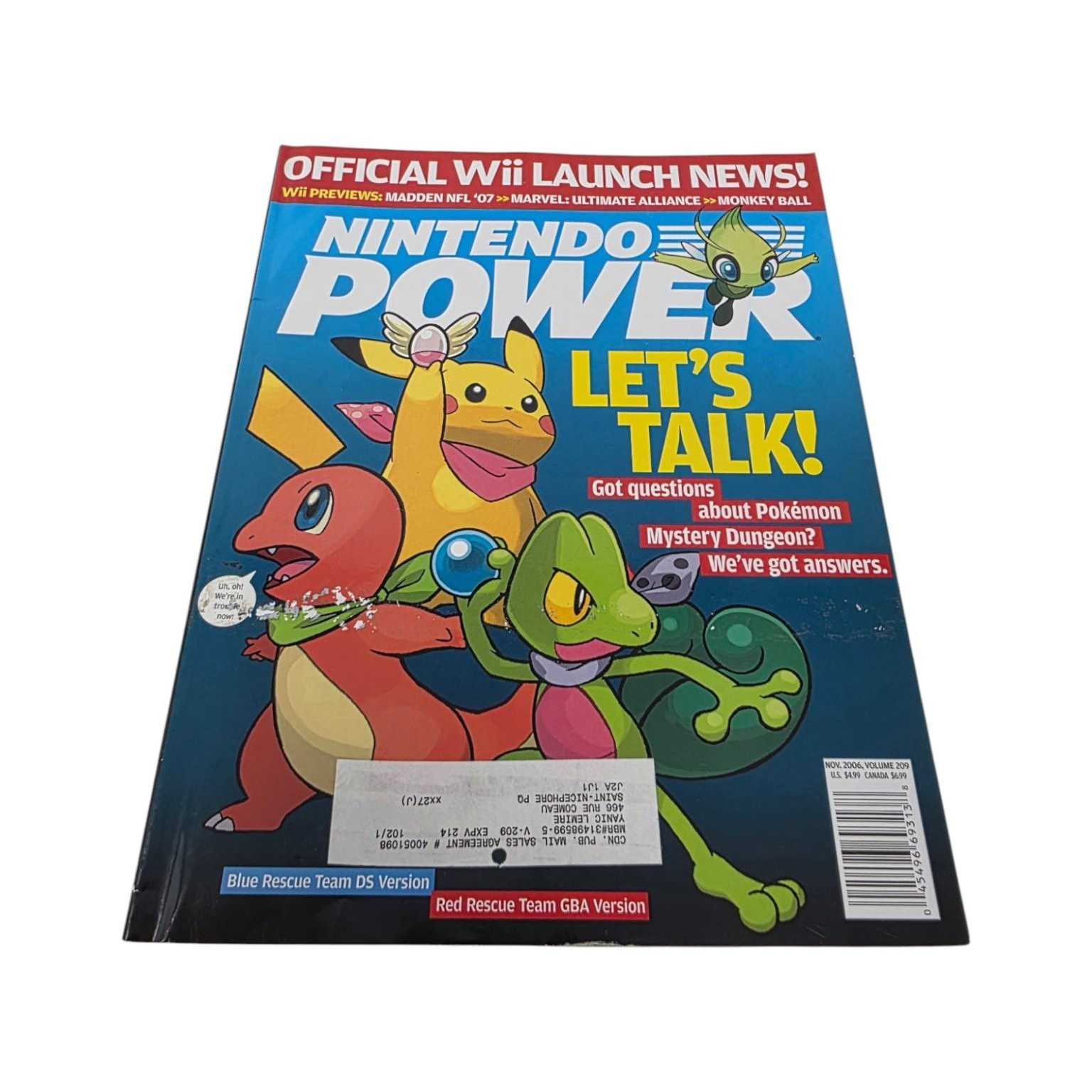 Nintendo Power Magazine 209 November 2006 Pokémon Complete W/ Poster