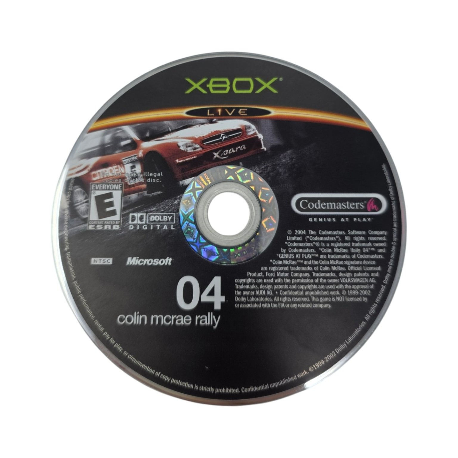 Colin McRae Rally 04 Xbox Game/CD Only