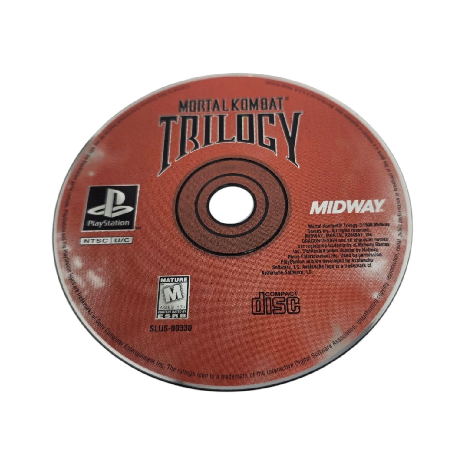 Mortal Kombat Trilogy PlayStation 1 PS1 Game/CD Only Black label Disc
