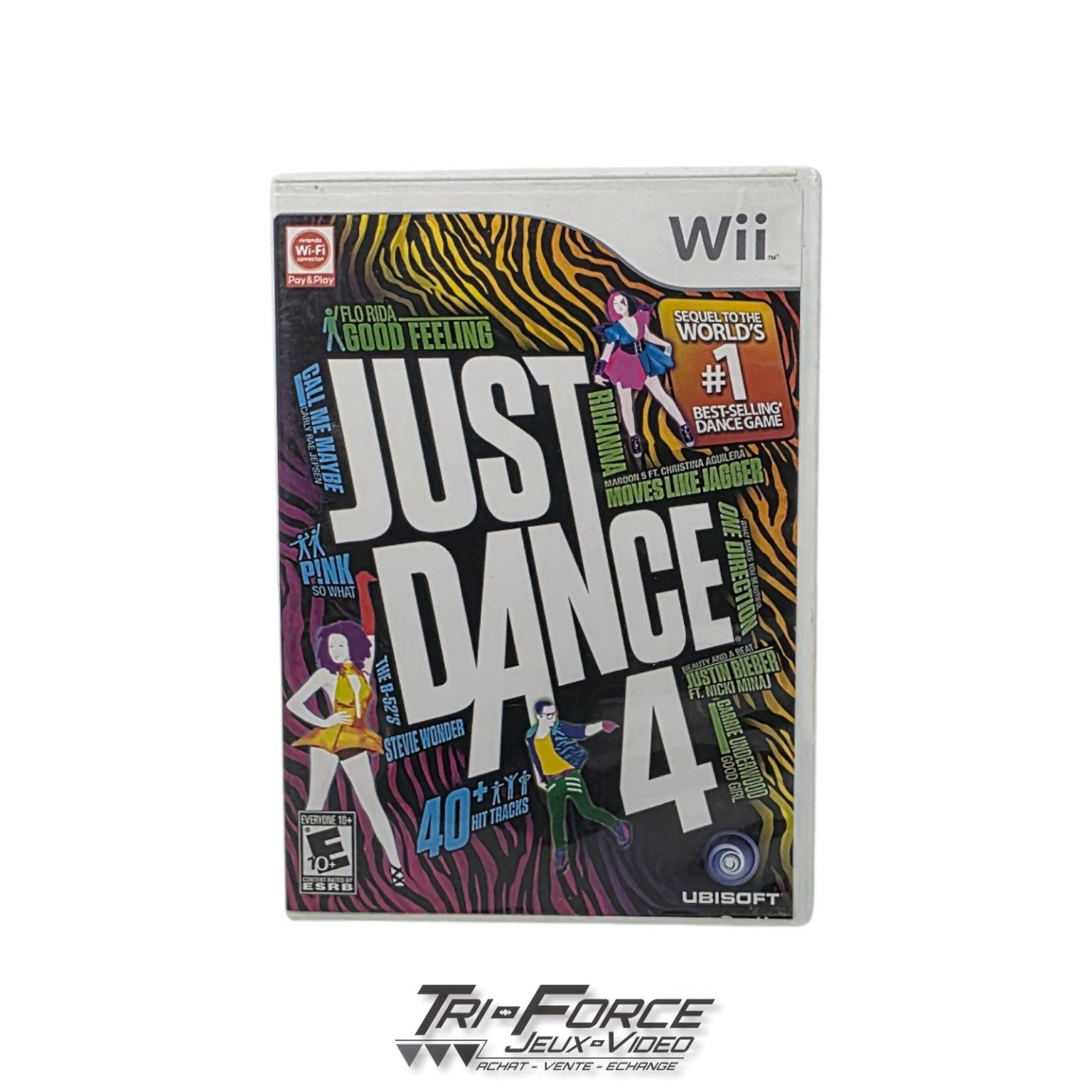 Just Dance 4 Wii Video Game Ubisoft 40 Hit Tracks Multiplayer