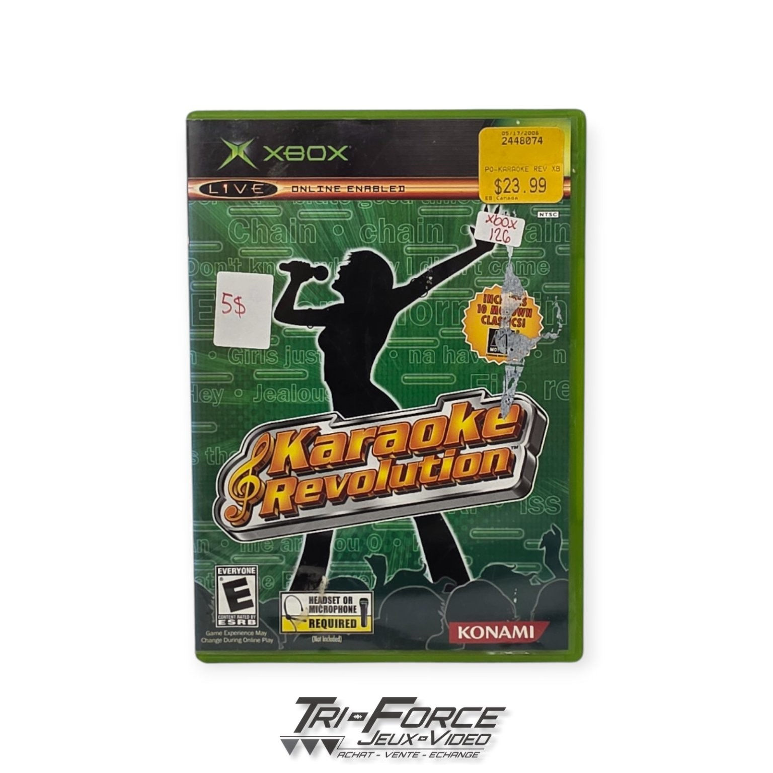 Karaoke Revolution Xbox Video Game LIVE Online Music Rhythm CIB Complete