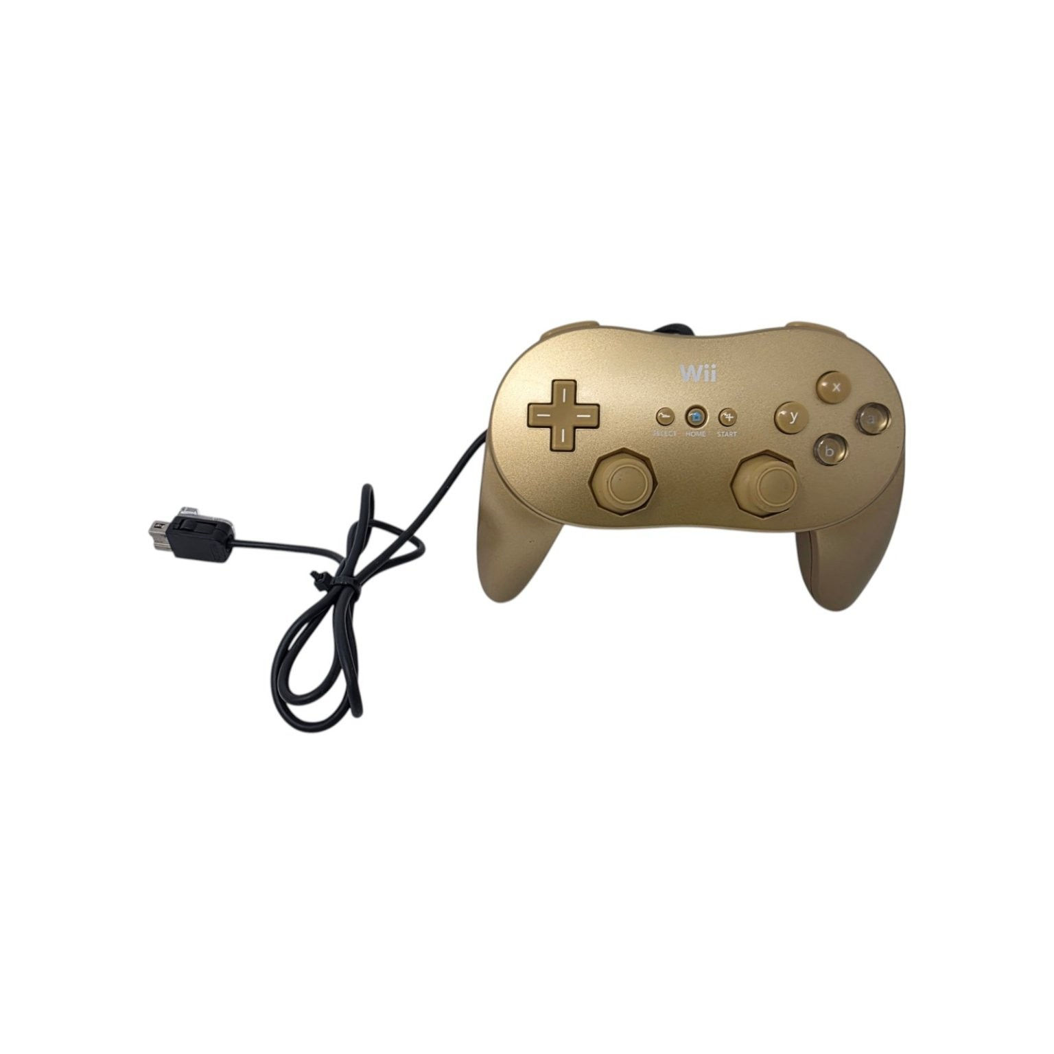 Nintendo Wii Classic Controller Pro Gold Wired Gamepad Remote Accessory