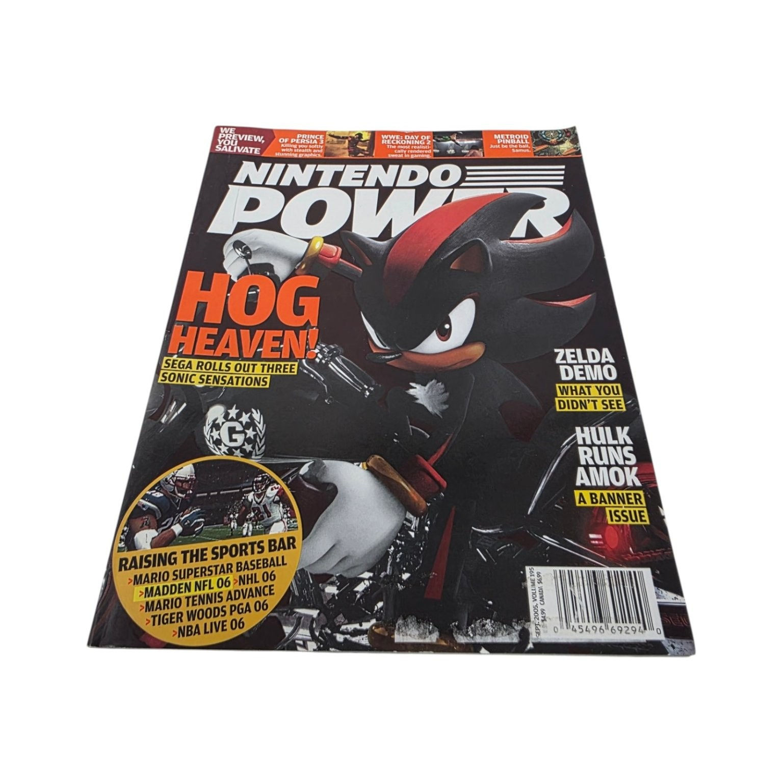 Nintendo Power Magazine 2005 Vol 195 Shadow the Hedgehog Complete W/ Poster