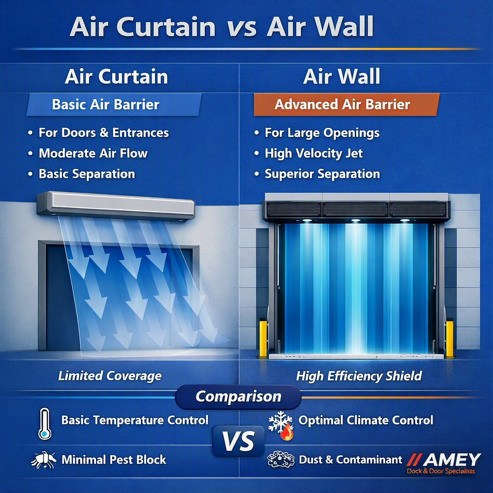 What is the difference between an Air Curtain and an Air Wall/Air Door?