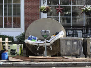 The contents of Montpelier's businesses, strewn across the sidewalks.