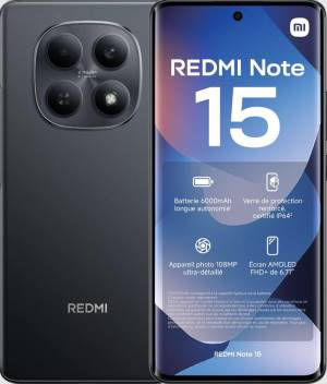 Xiaomi Redmi Note 15 8+256GB 6.77" NFC Black DS ITA