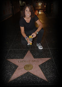 Linda with Lucille Ball's star