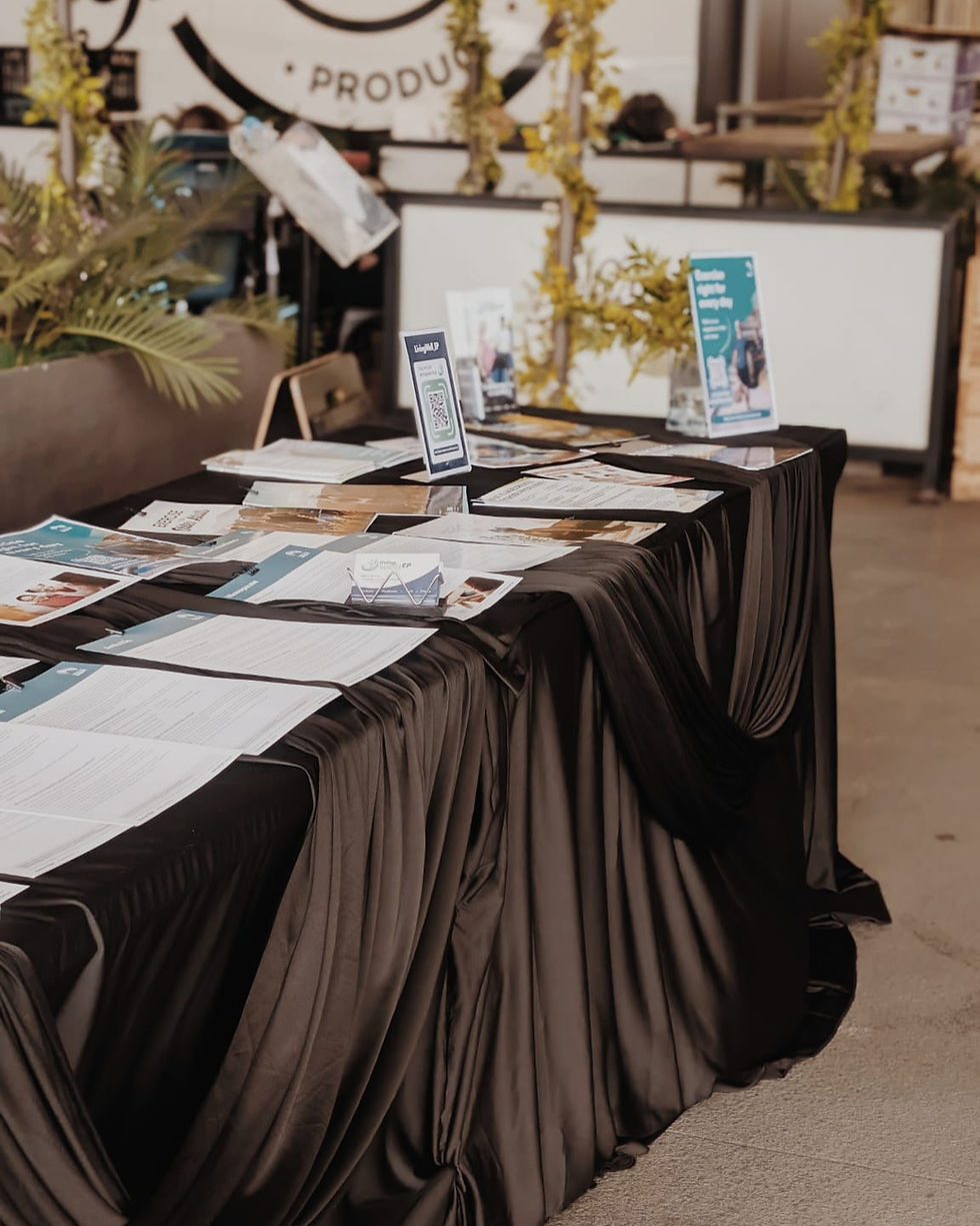 business launch | draping table