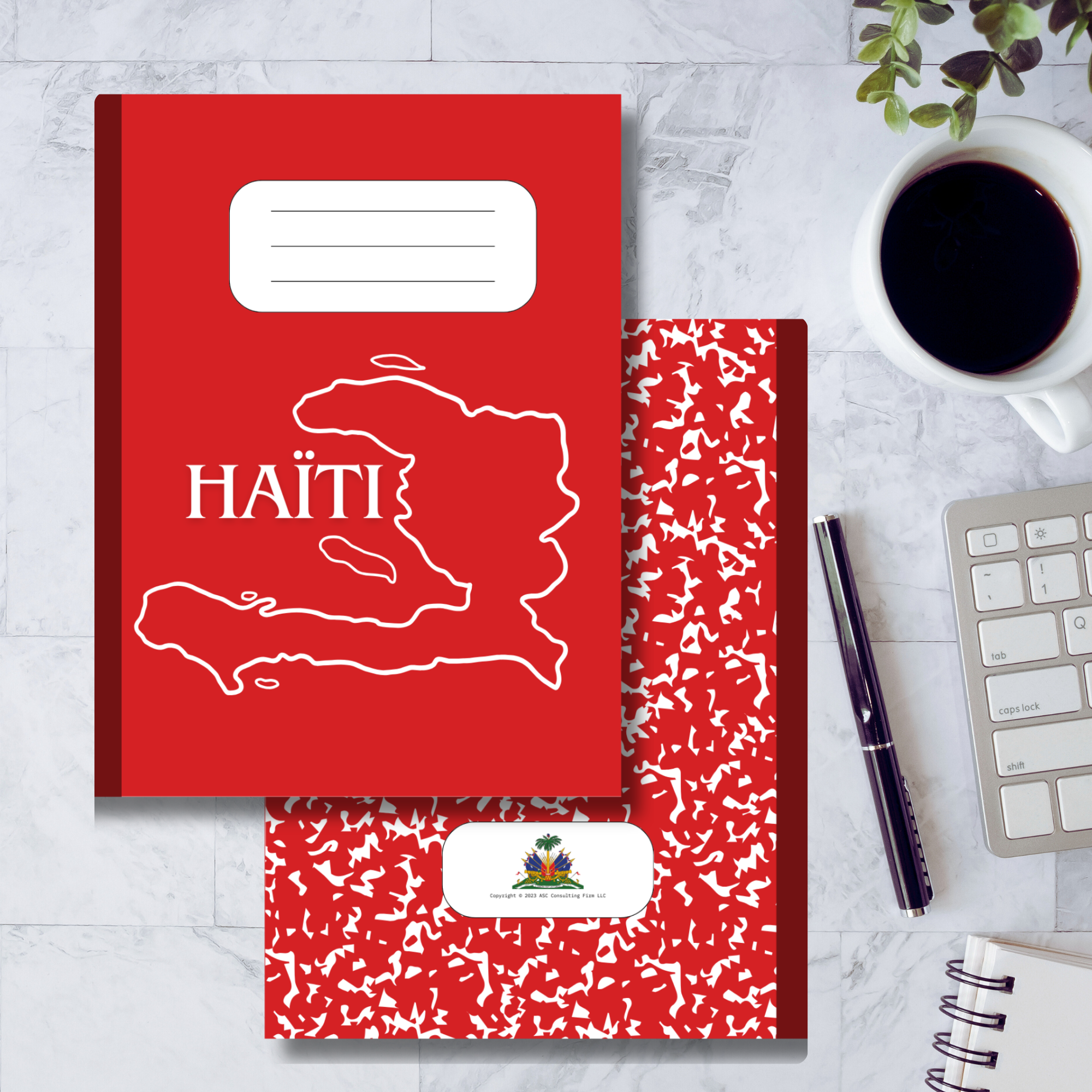 Rekonesans Haiti Map Lined Notebook