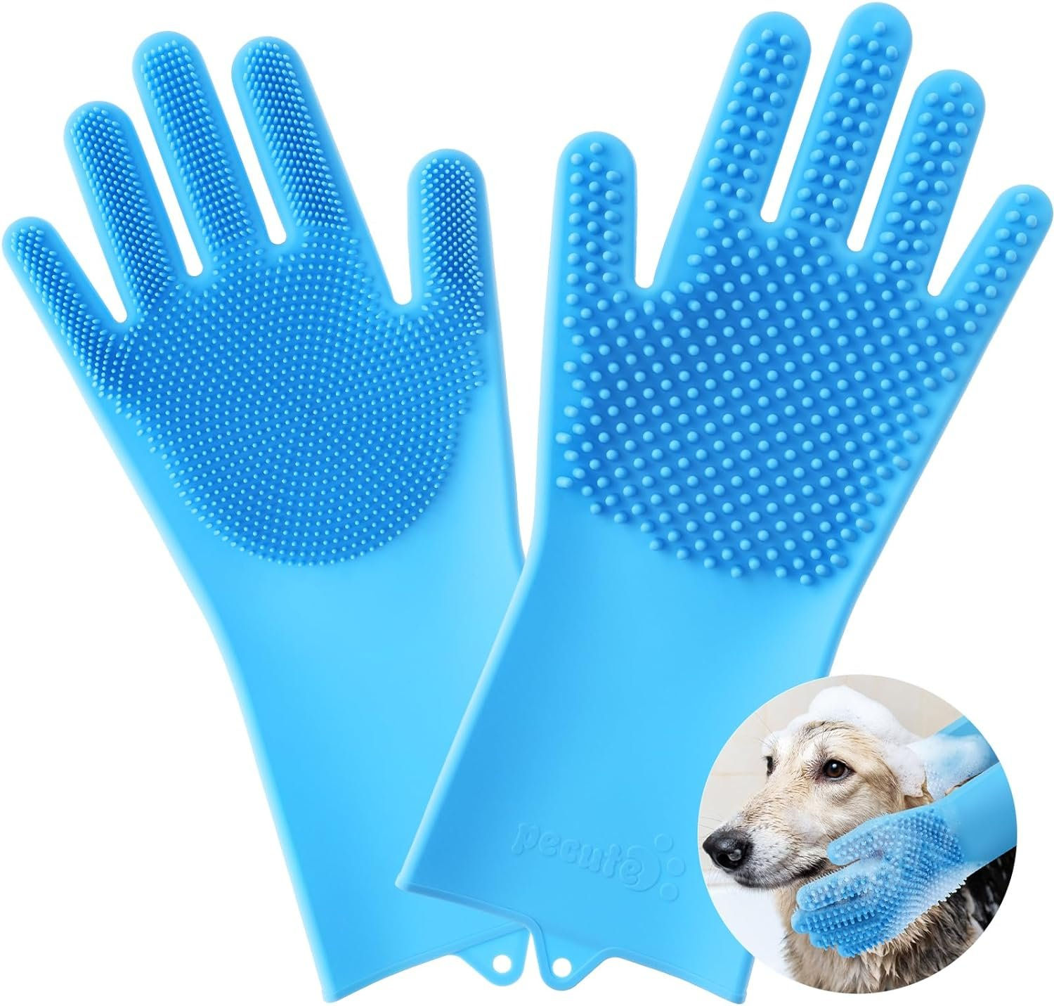 Pecute Double-Sided Dog Bathing Brush