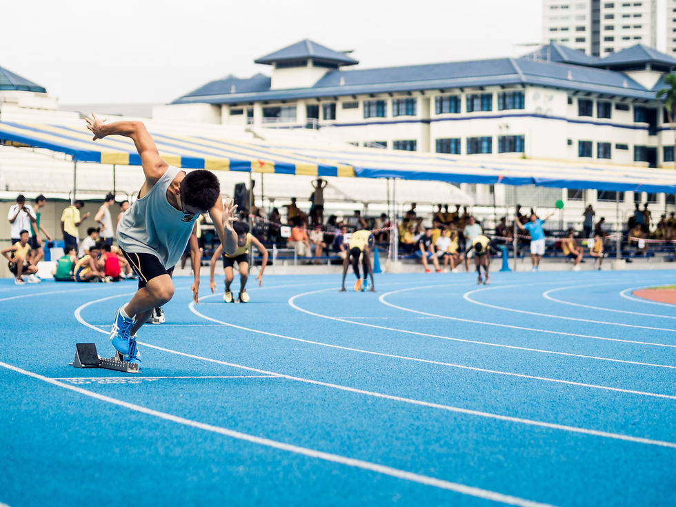 Athlete Starting Sprint